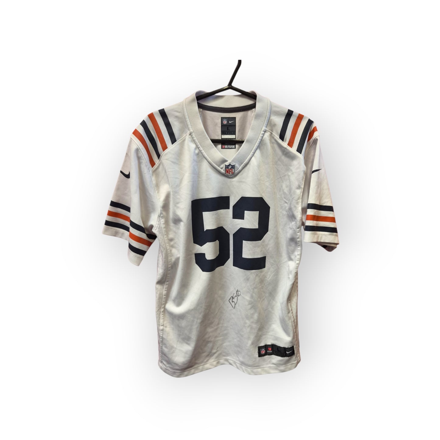 Youth Nike Chicago Bears NFL Jersey, #52 Mack, White, Size YL