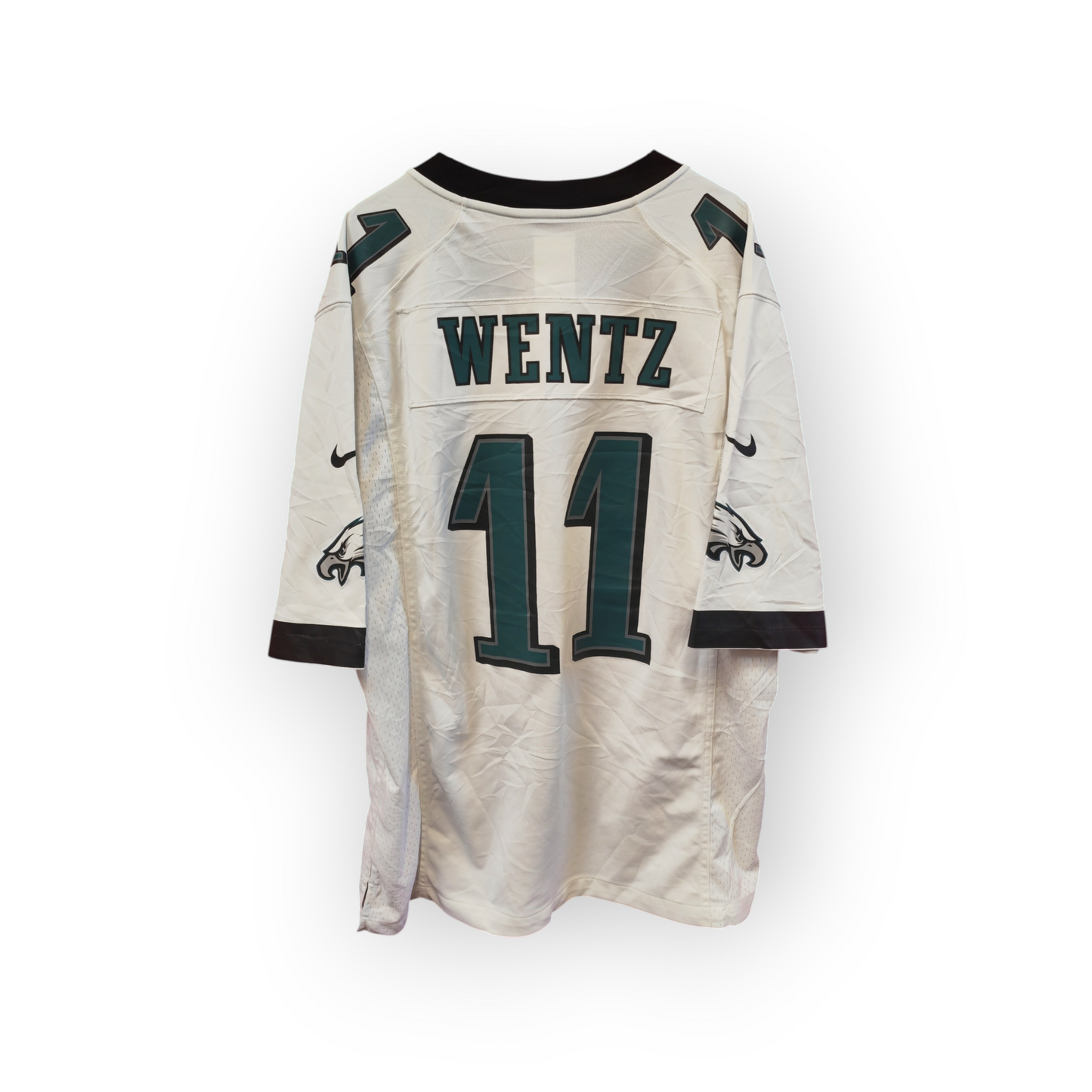 Nike Philadelphia Eagles NFL Jersey, #11 Wentz, White, Size Large