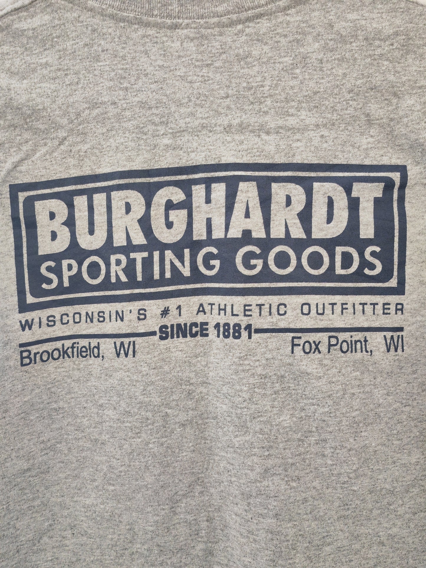 Delta Pro Weight Burghardt Sporting Goods Short Sleeve T Shirt, Grey, Size Small