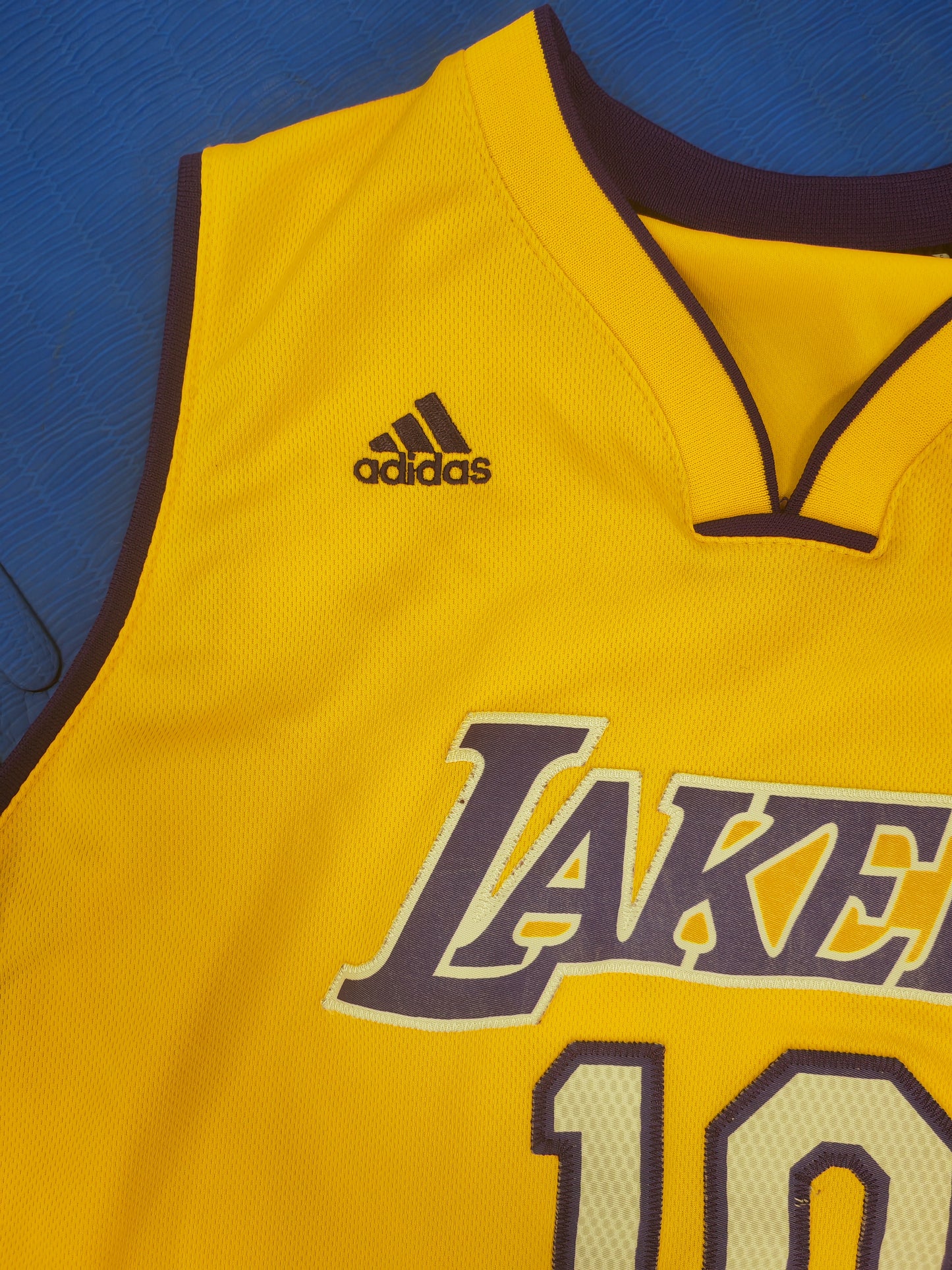Youth Adidas Los Angeles Lakers NBA Jersey, #10 Nash, Yellow, Size YXL