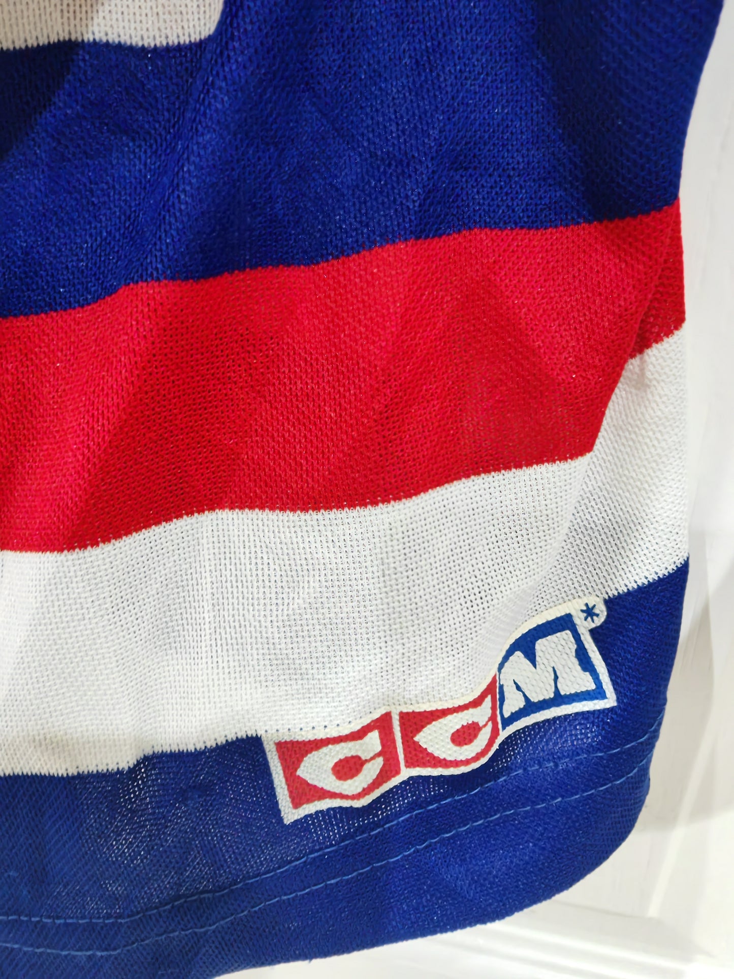 CCM Vintage USA Ice Hockey Jersey, Blue, Size Large