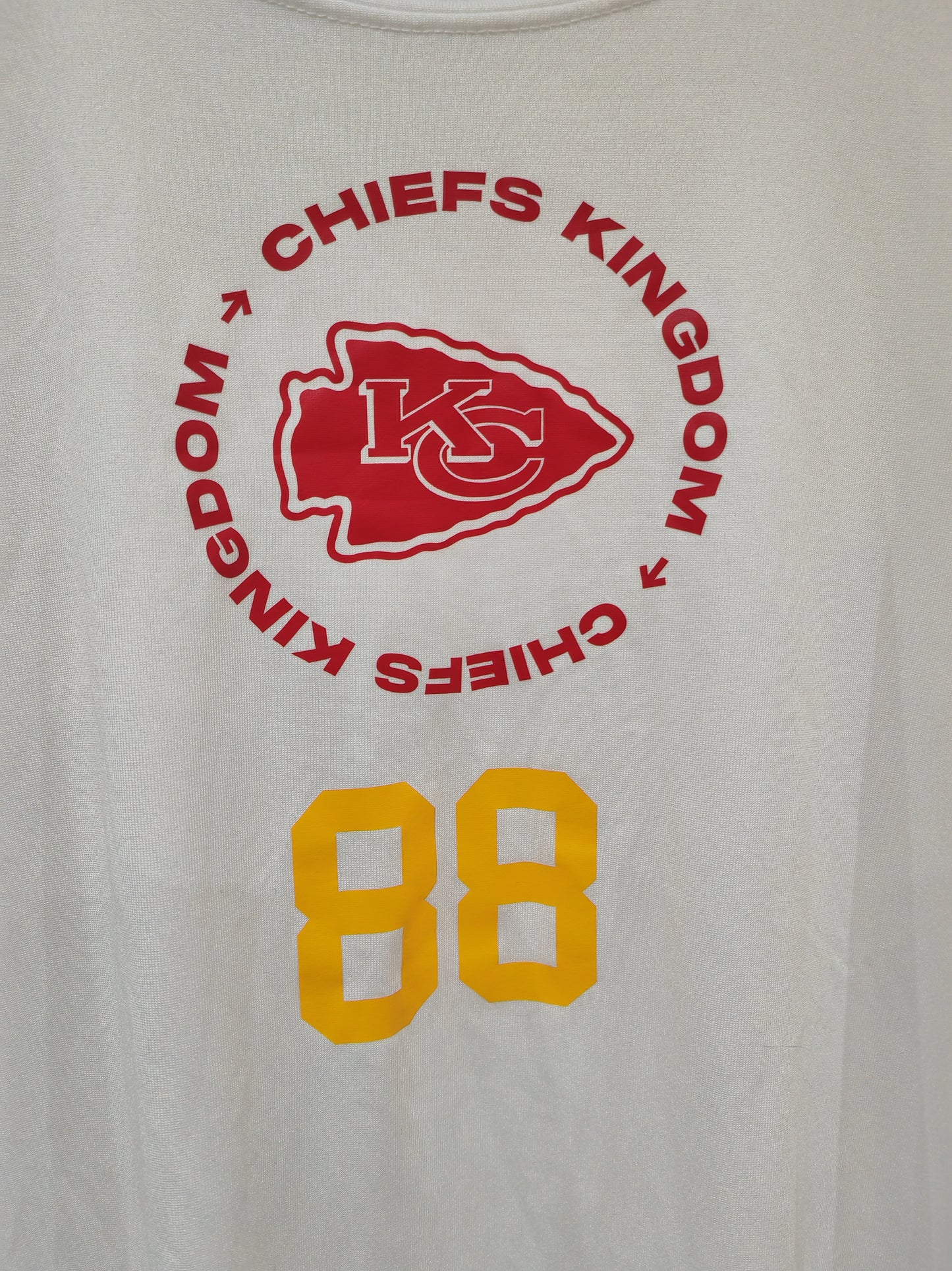 Nike Kansas City Chiefs #88 Jody Fortson Issue/Worn Warm Up Shirt, White, XL