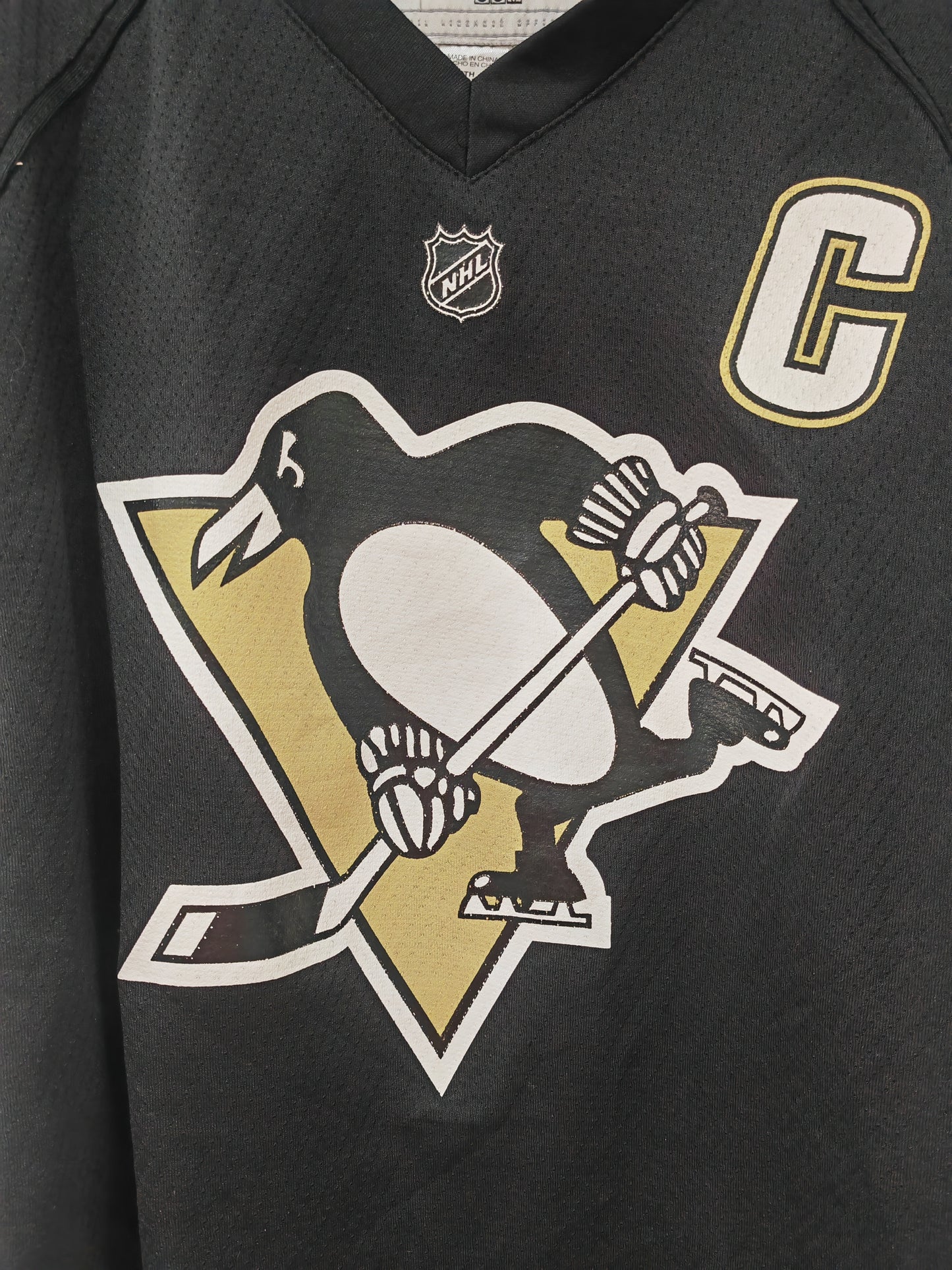 Youth Reebok Pittsburgh Penguins NHL Jersey, #87 Crosby, Black, Size YL/XL