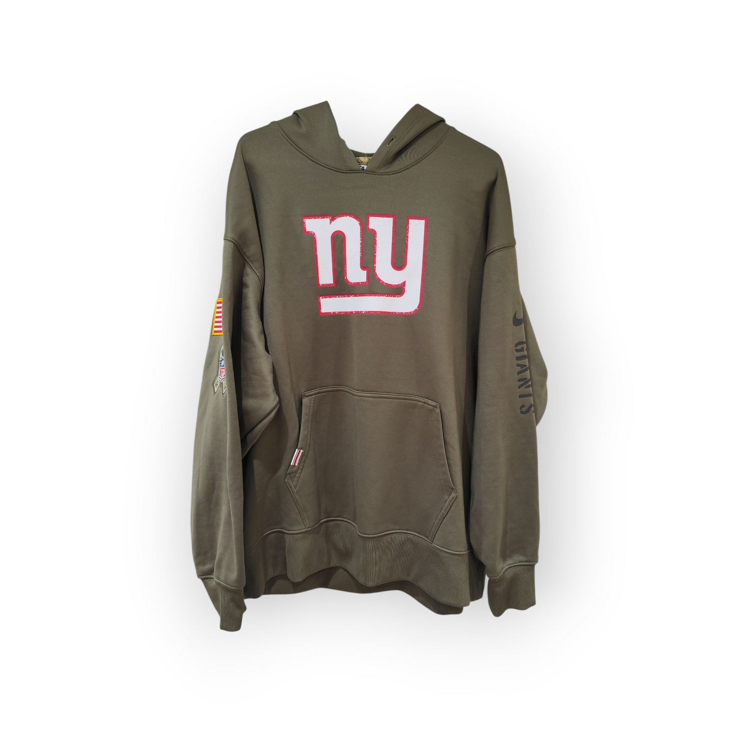 Nike New York Giants NFL Salute To Service Pullover Hoodie, Kaki, Size Medium