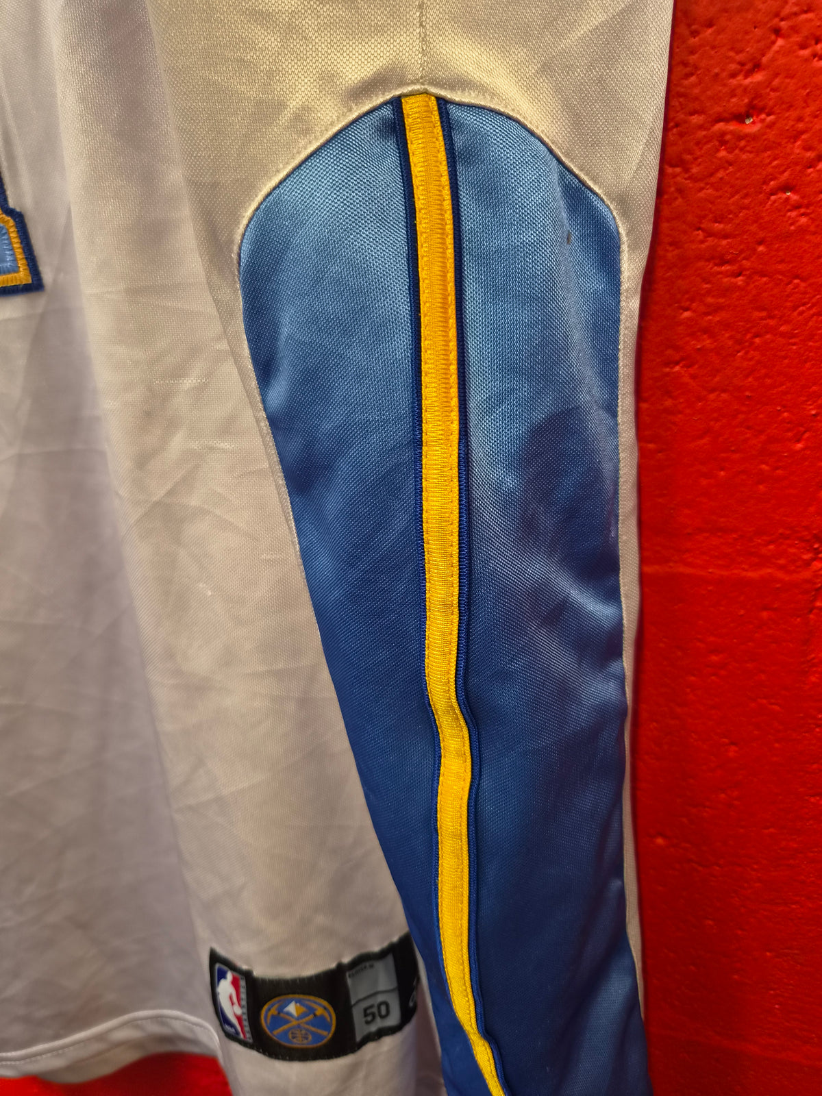 Adidas Denver Nuggets NBA Basketball Jersey, #1 Smith, White, Size 50 XL