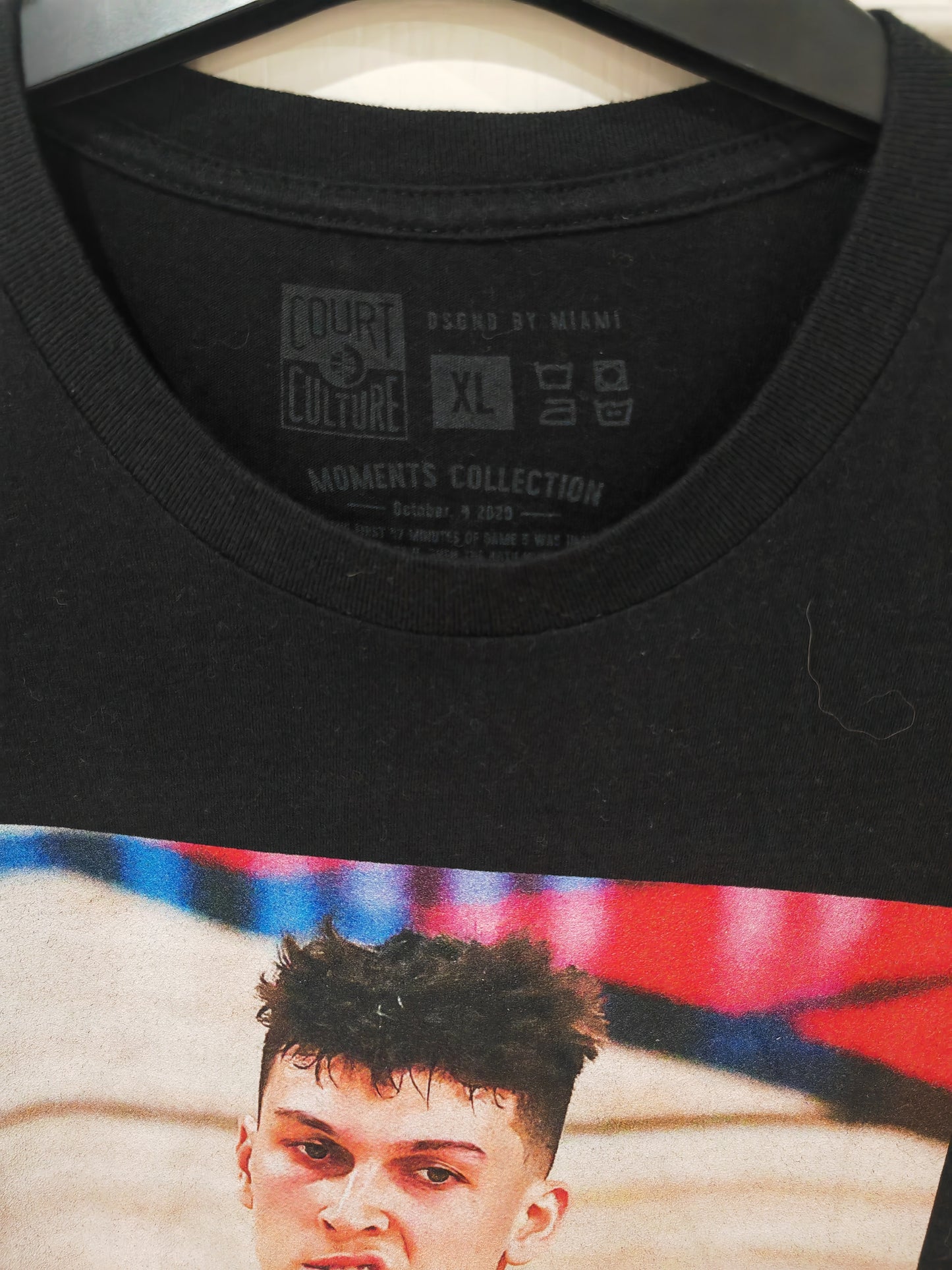 Court Culture Miami Heat, Tyler Herro T Shirt, Black, Size XL