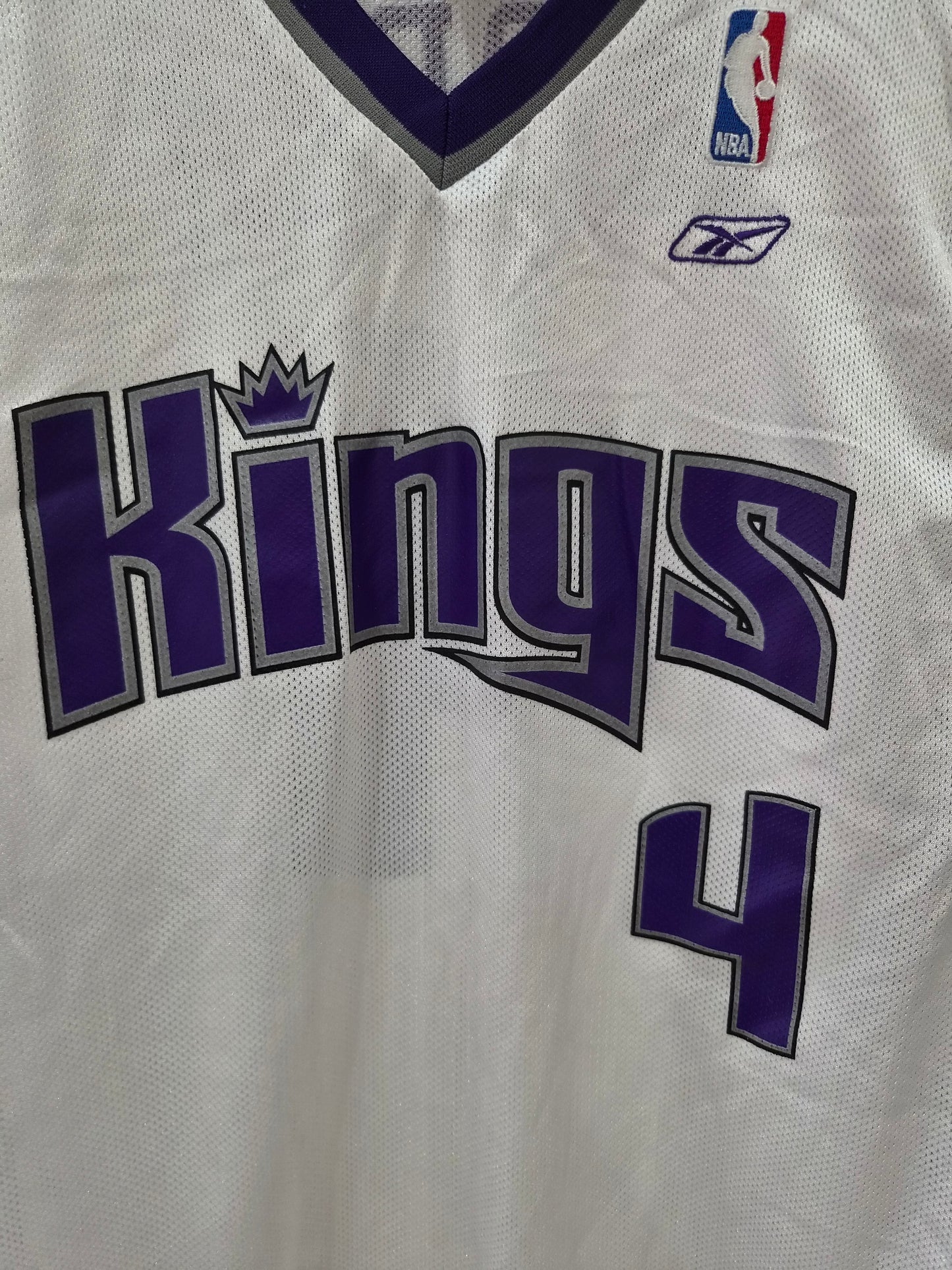 Reebok Sacramento Kings NBA Jersey, #4 Webber, White, Size Large