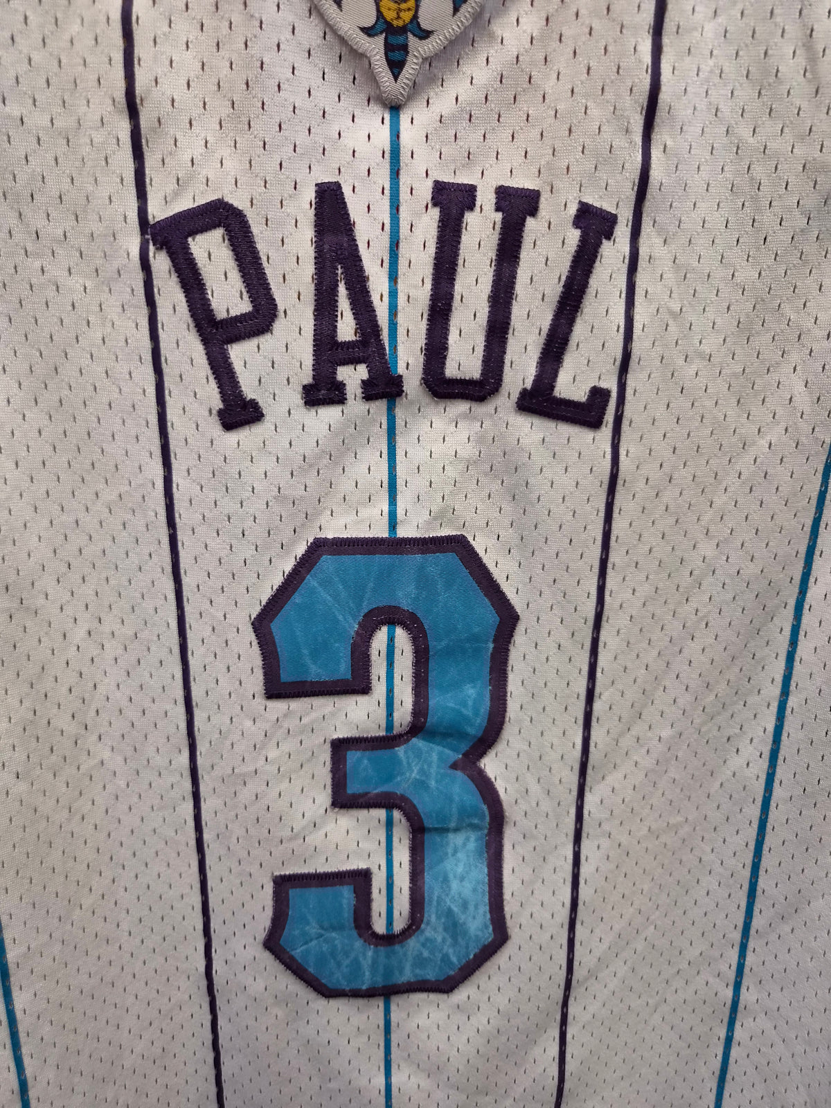 Adidas New Orleans Hornets NBA Basketball Jersey, #3 Paul, White, Size Large +2 Length