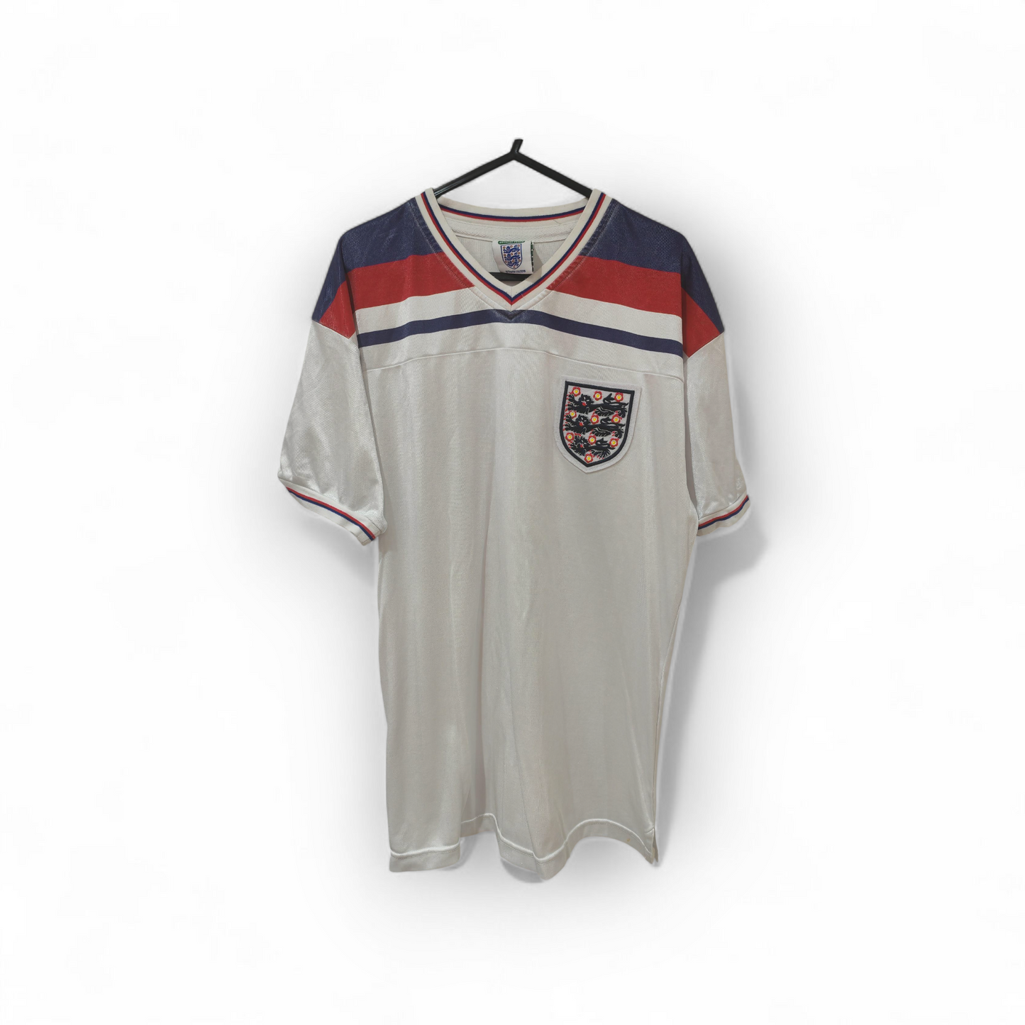Score Draw Official Remake 1982 England Short Sleeve Home Shirt, White, Size Medium
