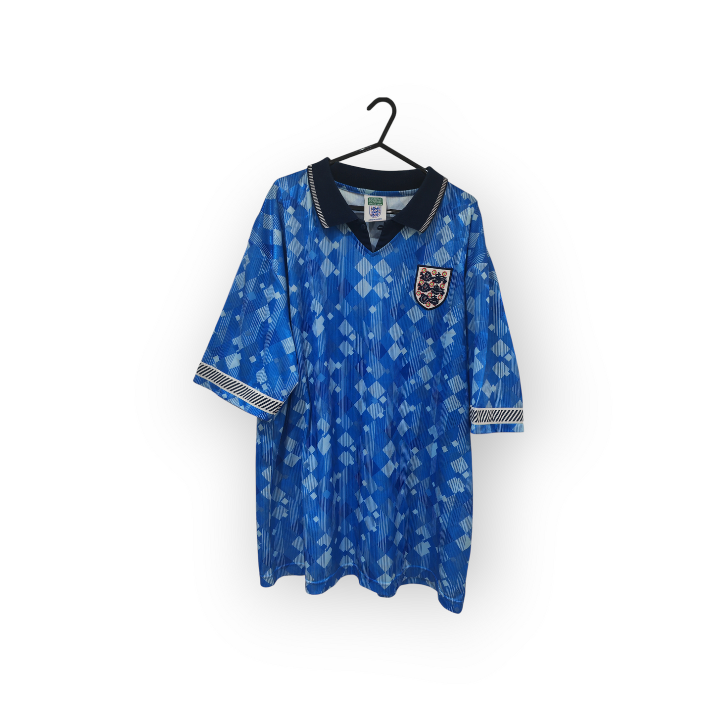 Score Draw 1990-92 England Away Shirt, Blue, Size XL