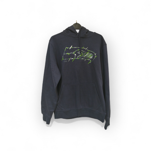 NFL Seattle Seahawks Pullover Hoodie, Navy Blue, Size Medium