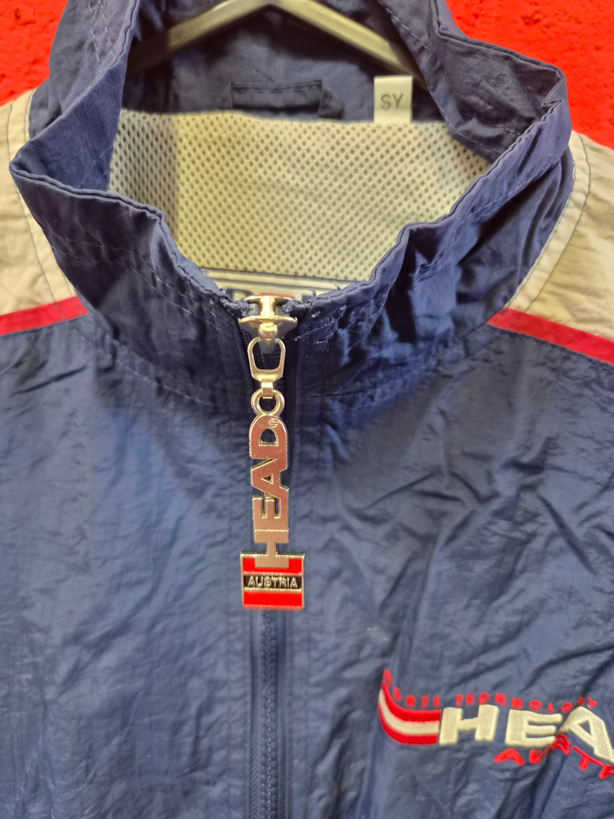 Youth Head Vintage Full Zip Track Jacket, Navy, Size YS
