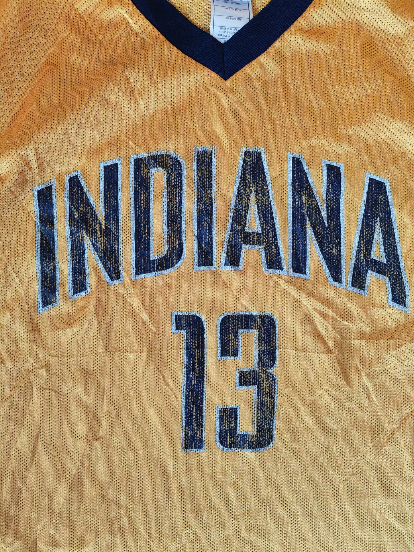 NBA Indiana Pacers Basketball Jersey, #13 George, Yellow, Size XL