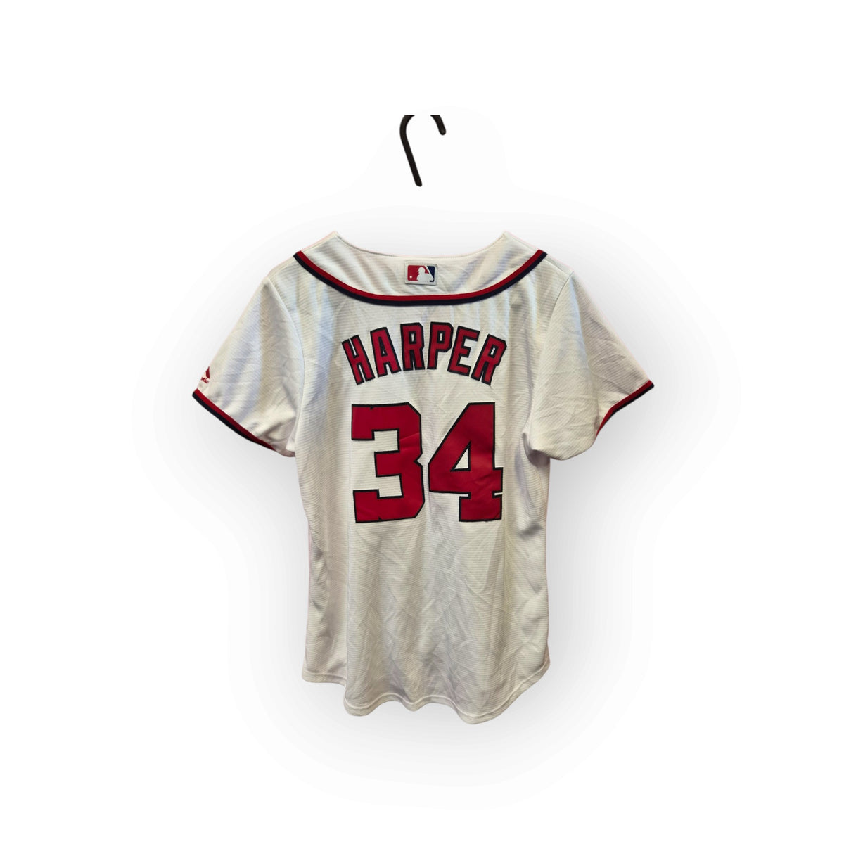 Women's Majestic Washington Nationals MLB Baseball Jersey, #34 Harper, Size Small