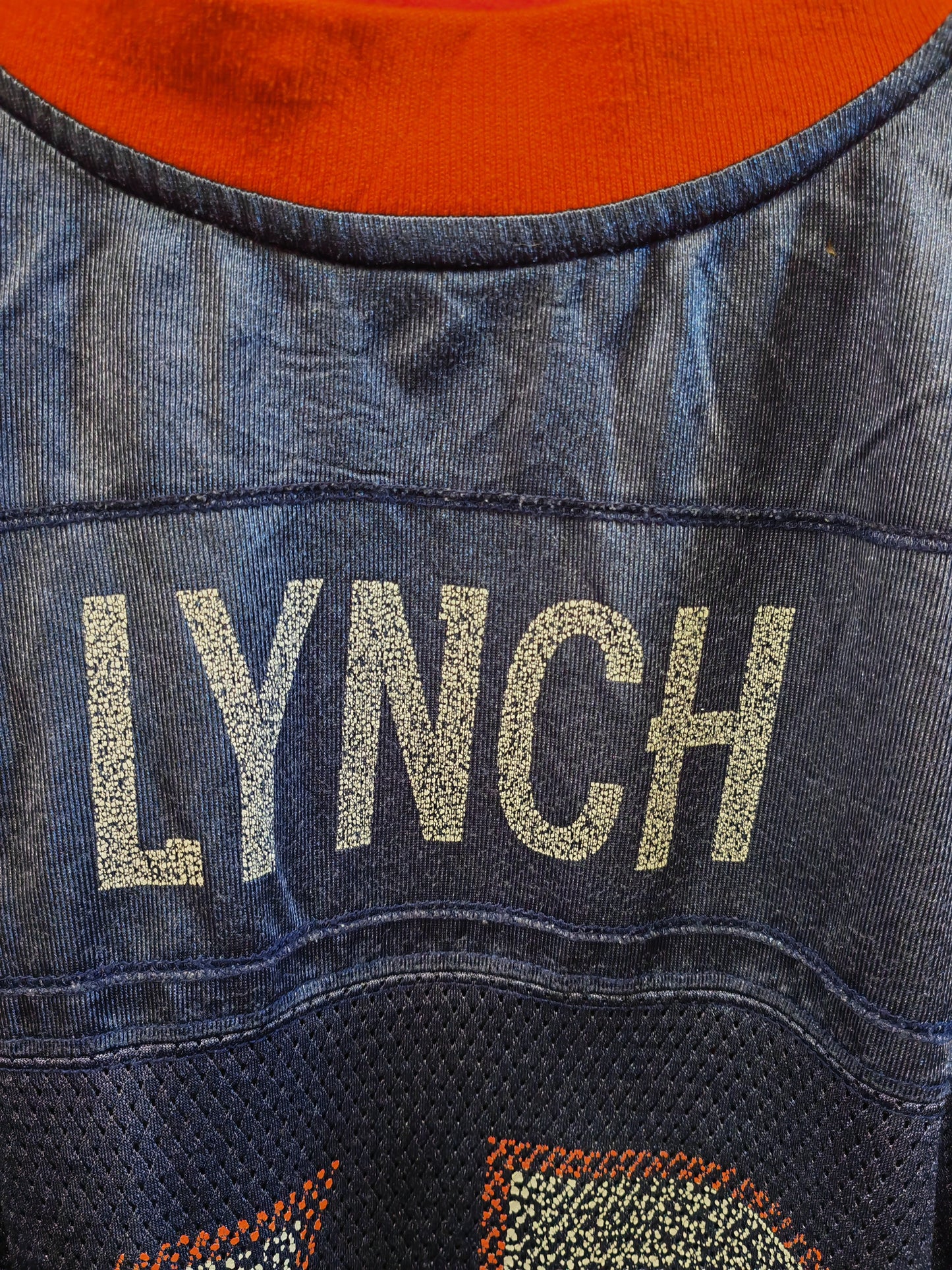 Reebok Denver Broncos NFL Jersey, #47 Lynch, Navy Blue, Size XXL