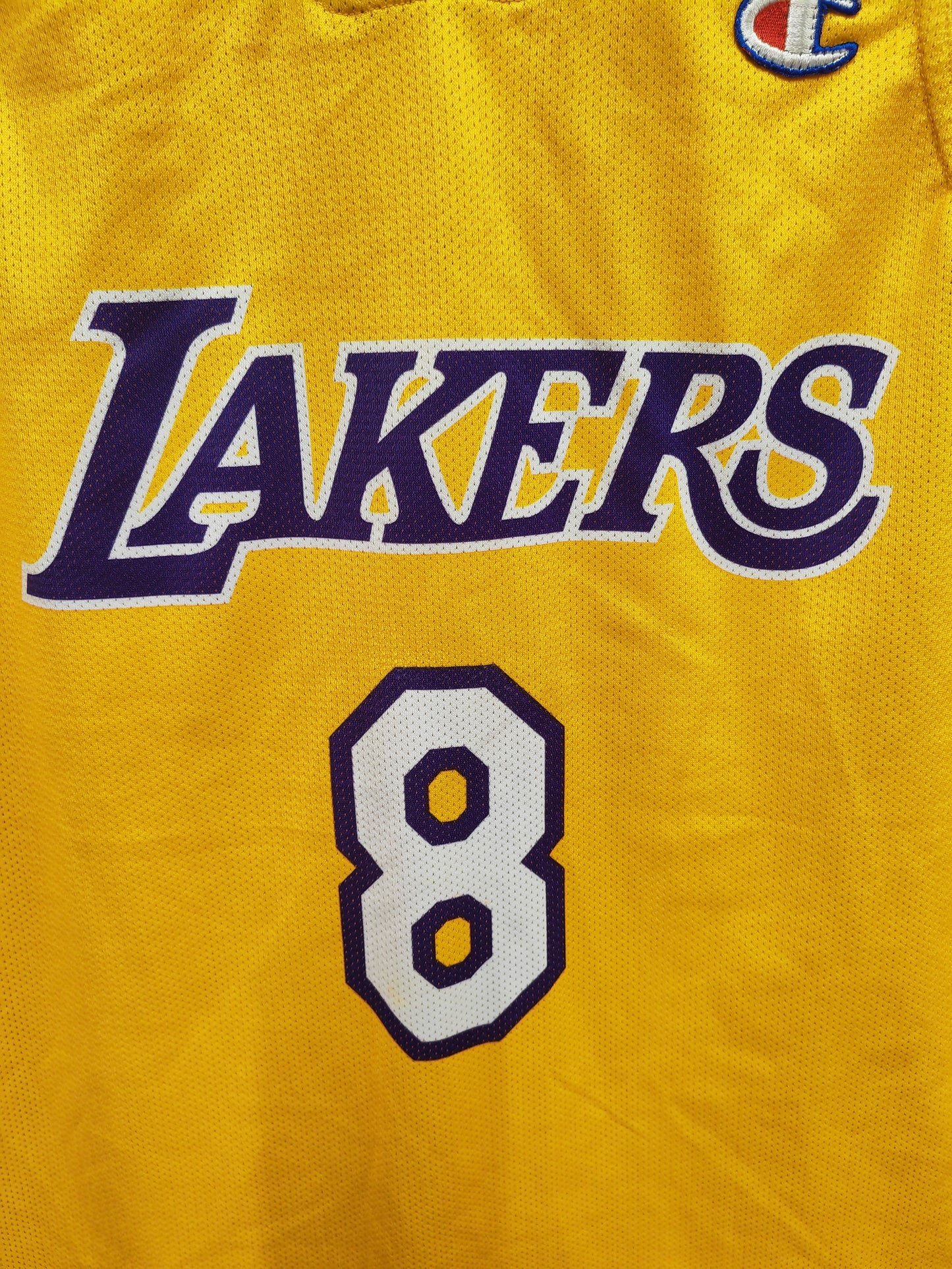 Champion Los Angeles Lakers NBA Jersey, #8 Bryant, Yellow, Size Large