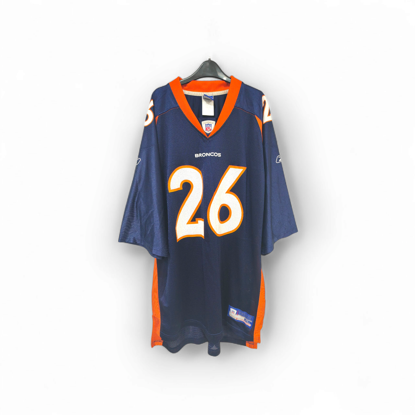 Reebok Denver Broncos NFL Jersey, #26 Portis, Navy Blue, Size XL