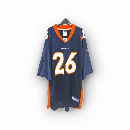 Reebok Denver Broncos NFL Jersey, #26 Portis, Navy Blue, Size XL