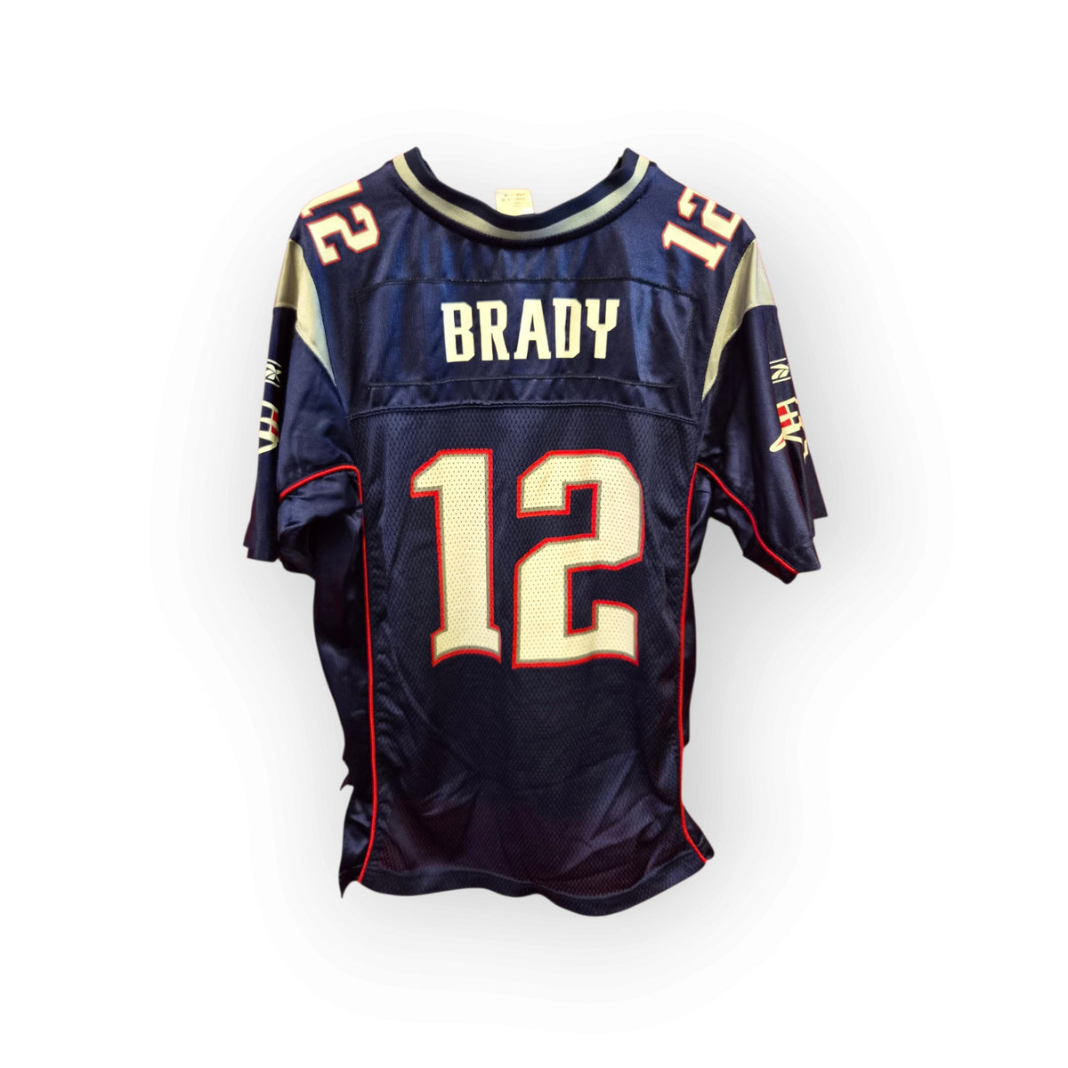 Youth Reebok New England Patriots NFL Jersey, #12 Brady, Navy, Size YL