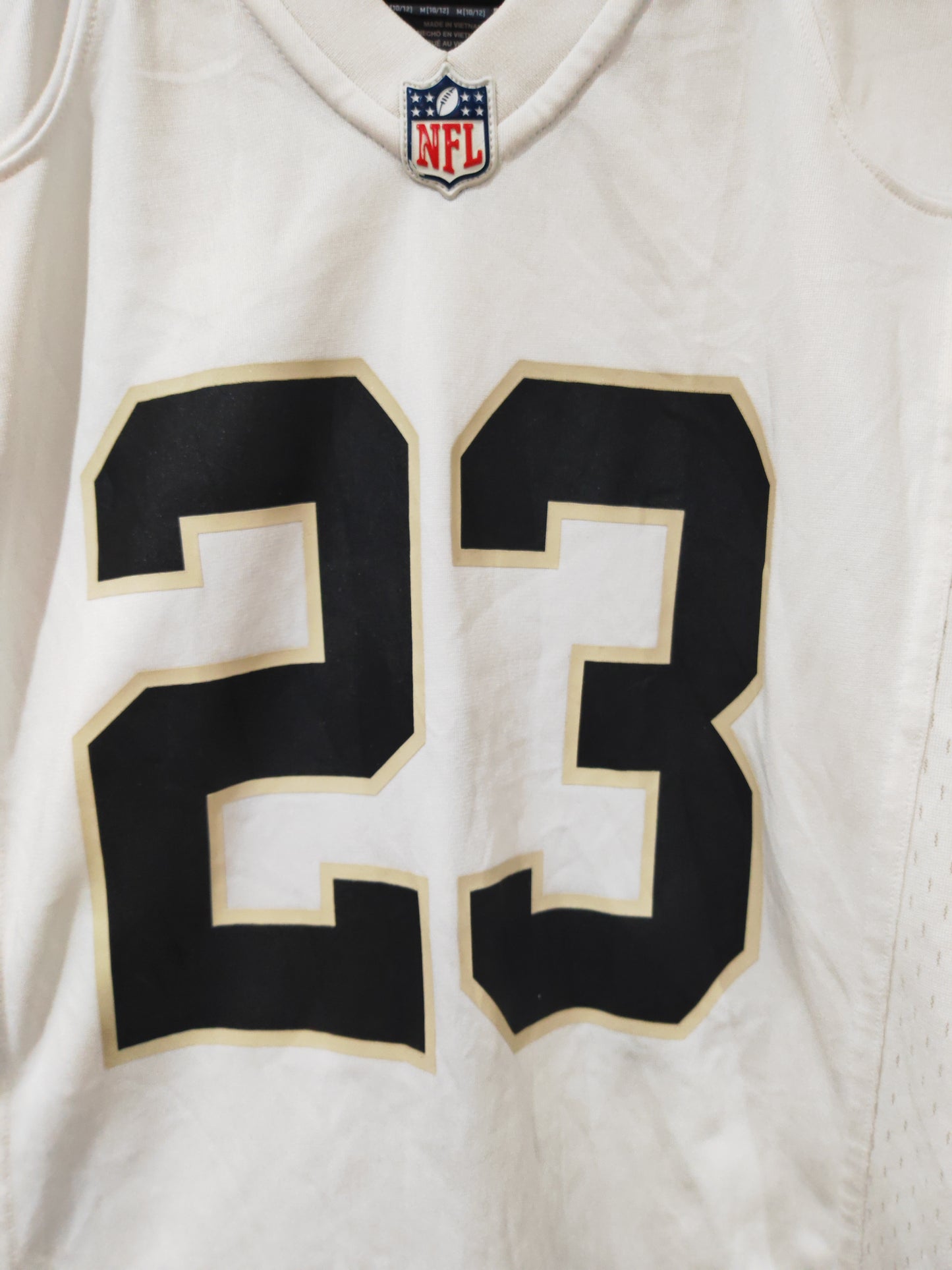 Women's New Orleans Saints NFL Jersey, #23 Lattimore, White, Size Medium