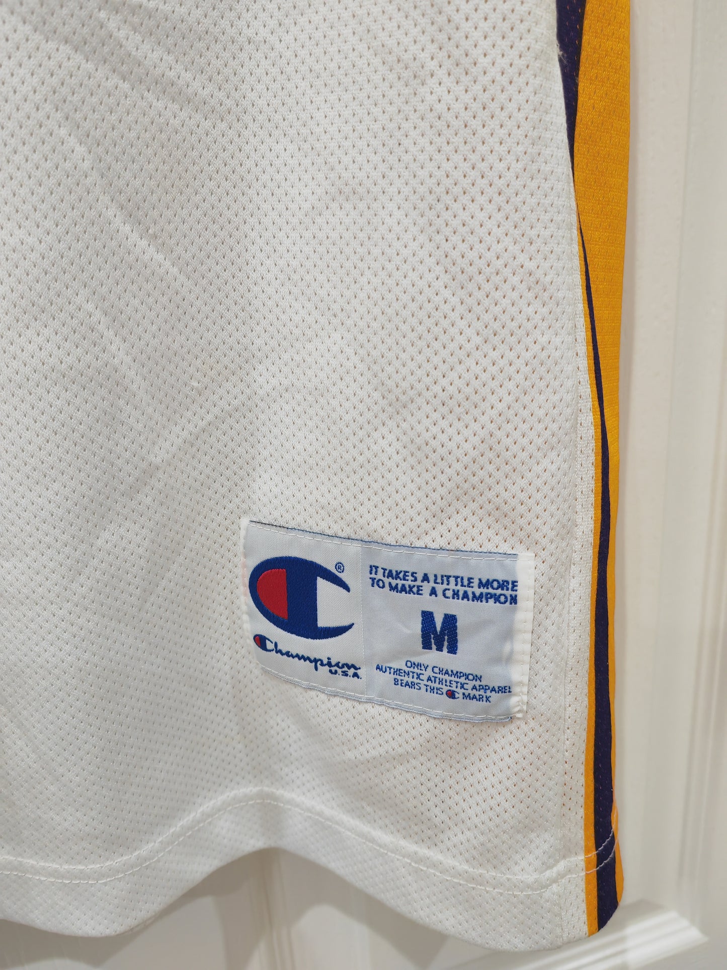 Champion Los Angeles Lakers NBA Jersey, #8 Bryant, White, Size Medium