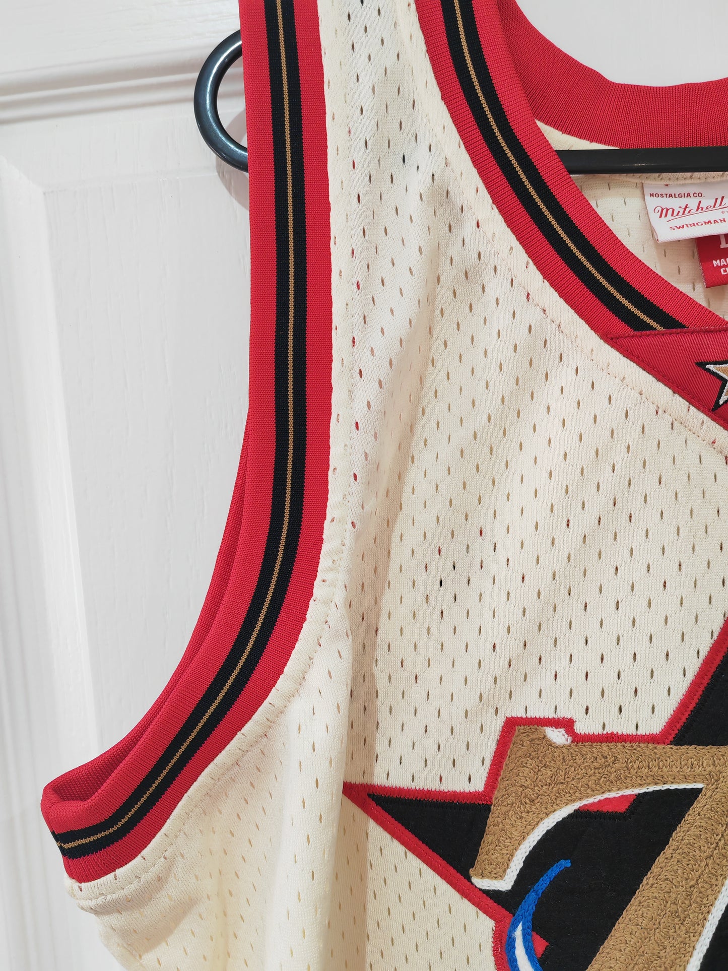 Mitchell & Ness Philadelphia 76ers NBA Chain Stitch Jersey, #3 Iverson, Size Large