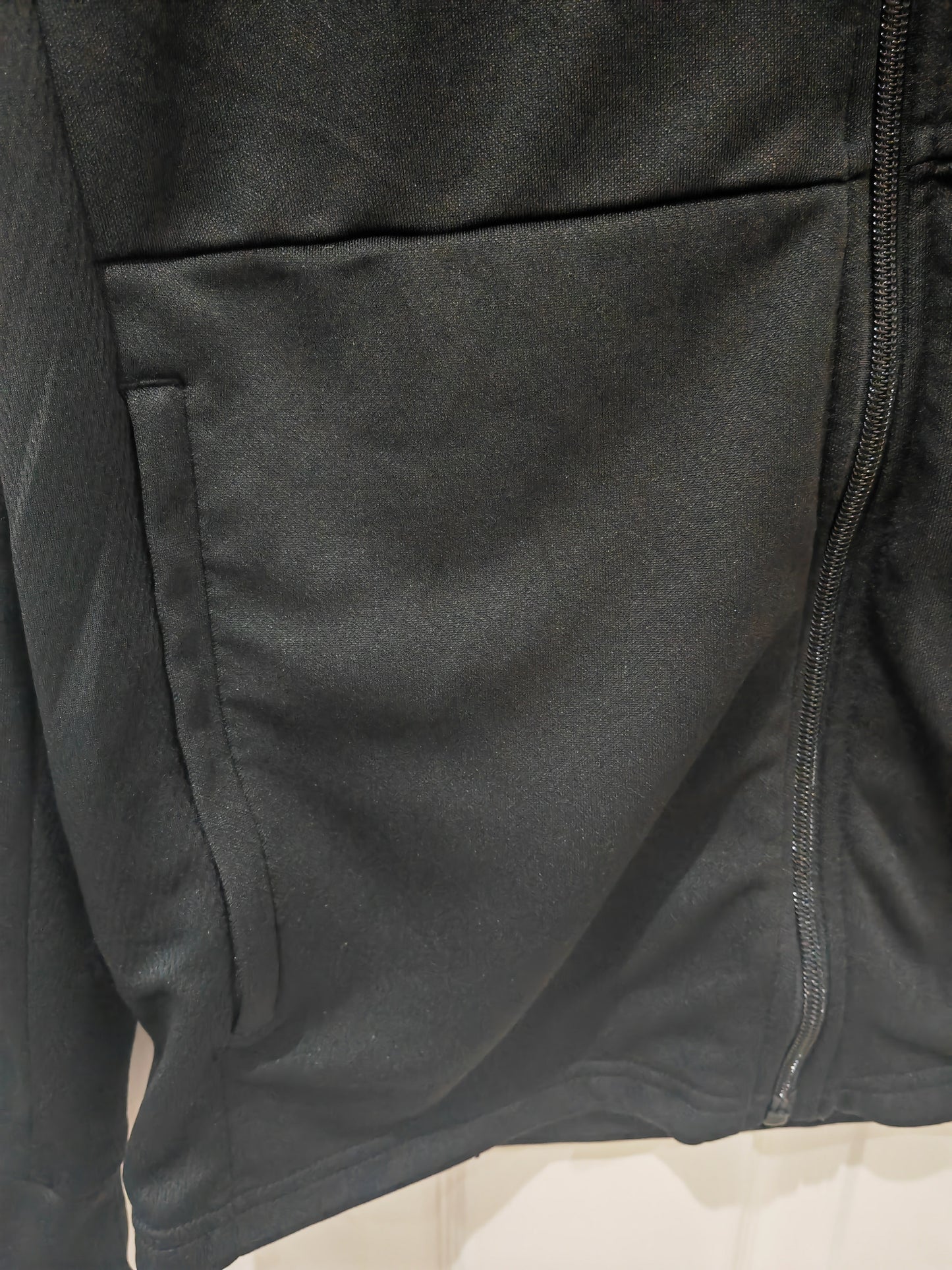 Adidas Full Zip Tracksuit Top, Black, Size Medium