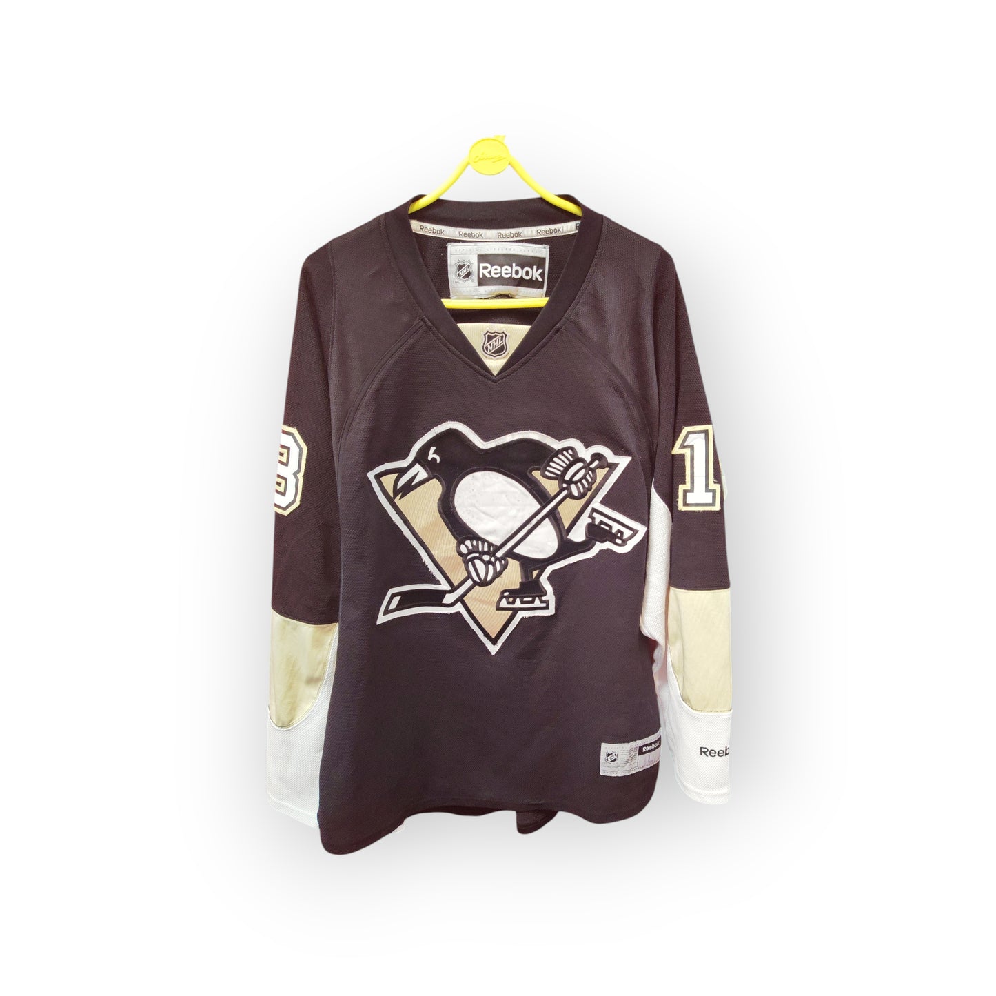 Reebok Pittsburgh Penguins NHL Jersey, #18 Neal. Black, Size Large