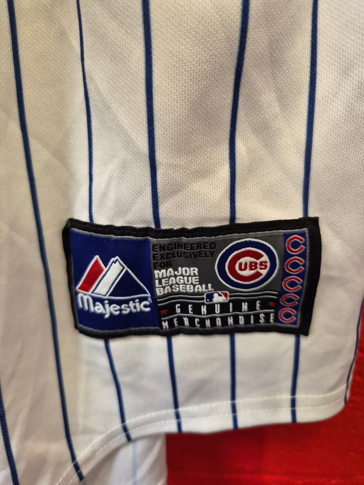 Majestic Chicago Cubs MLB Jersey, White, Size 4XL
