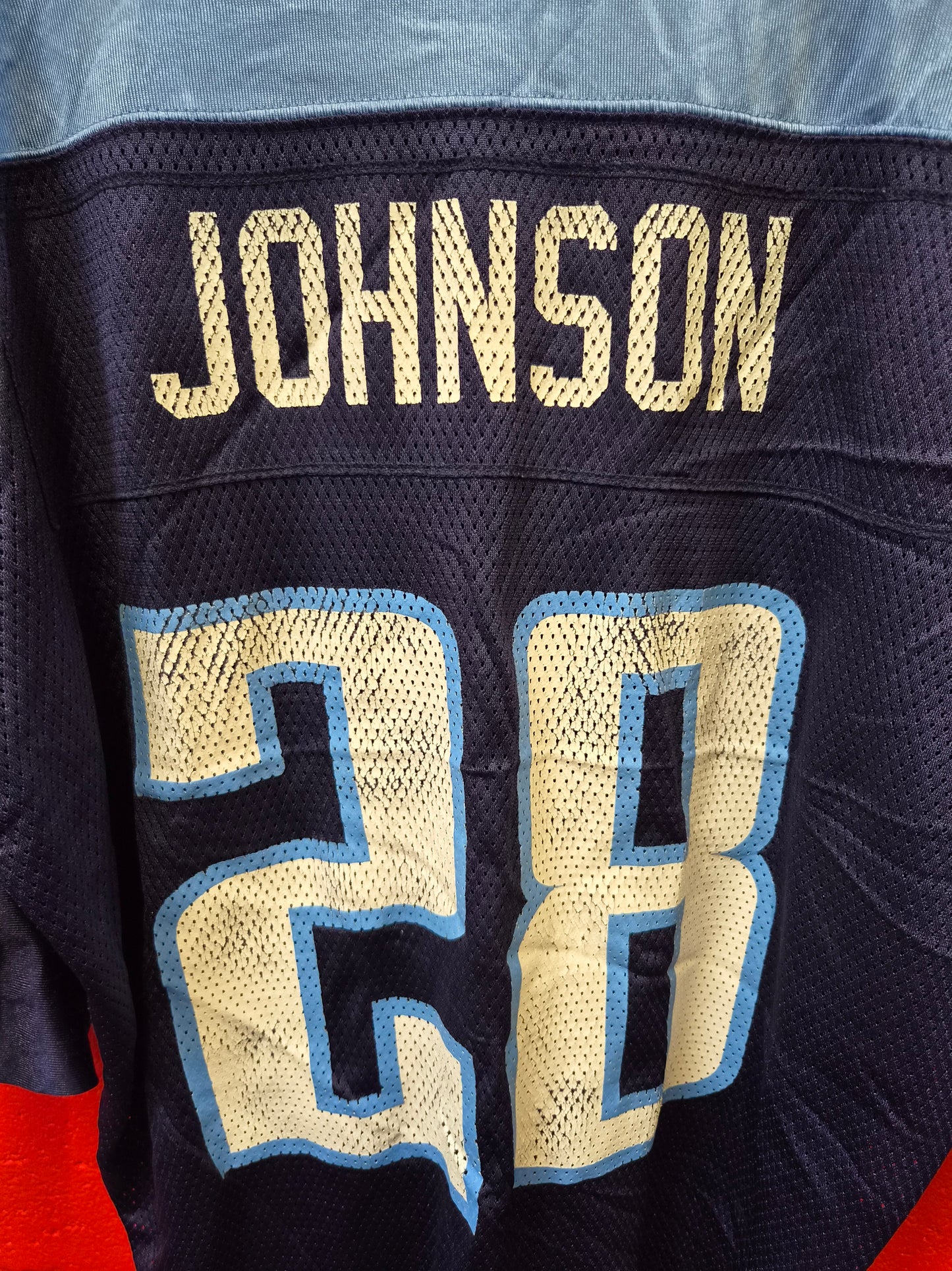 Reebok Tennessee Titans NFL Jersey, #28 Johnson, Blue, Size XXL