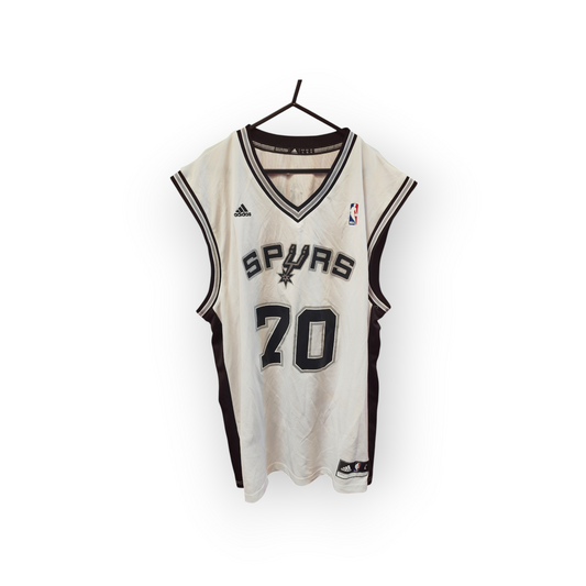 Adidas San Antonio Spurs NBA Jersey, #70 Block, White, Size Large