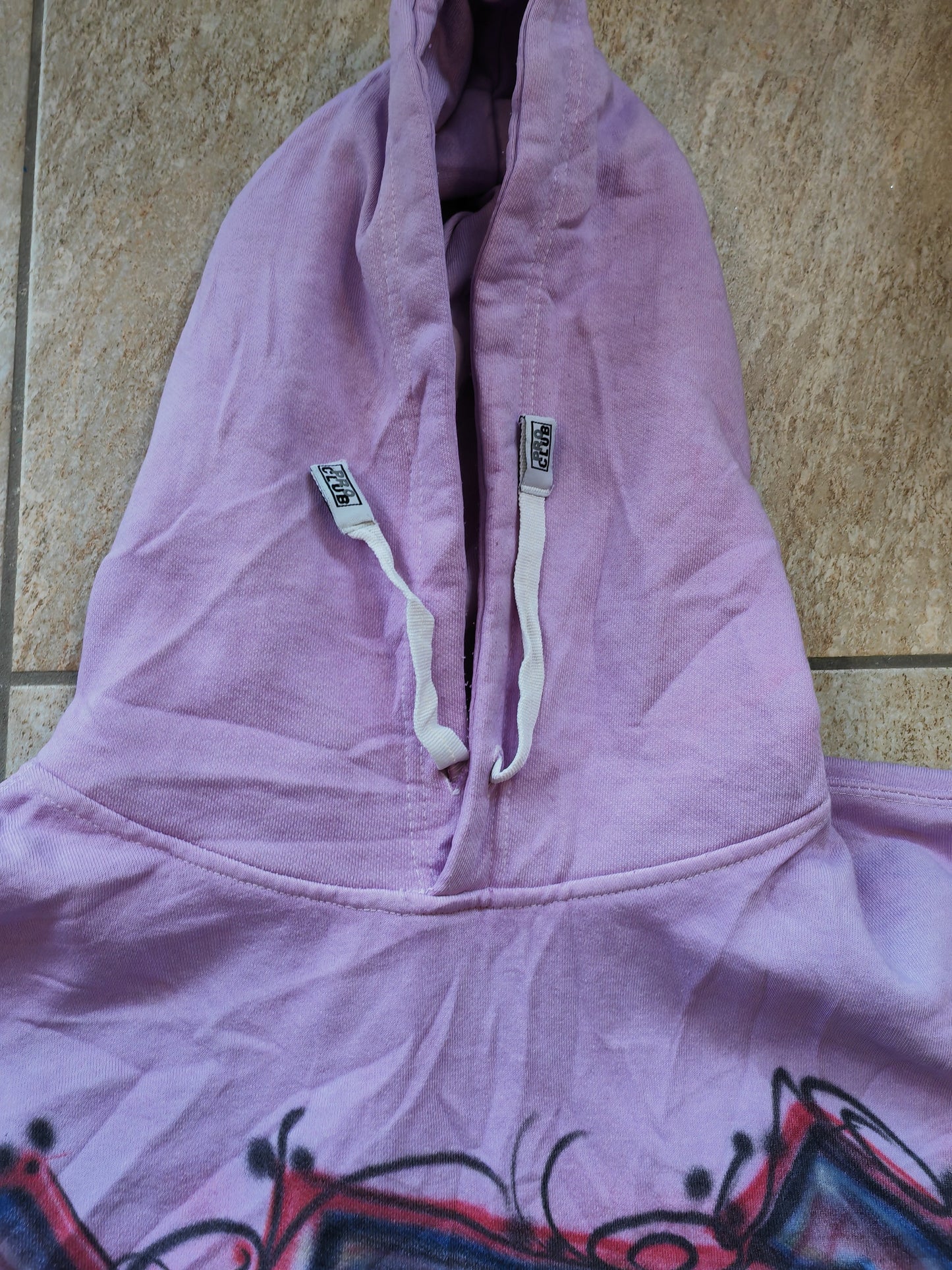 Pro Club Graffiti Graphic Pullover Hoodie, Purple, Size 4XL