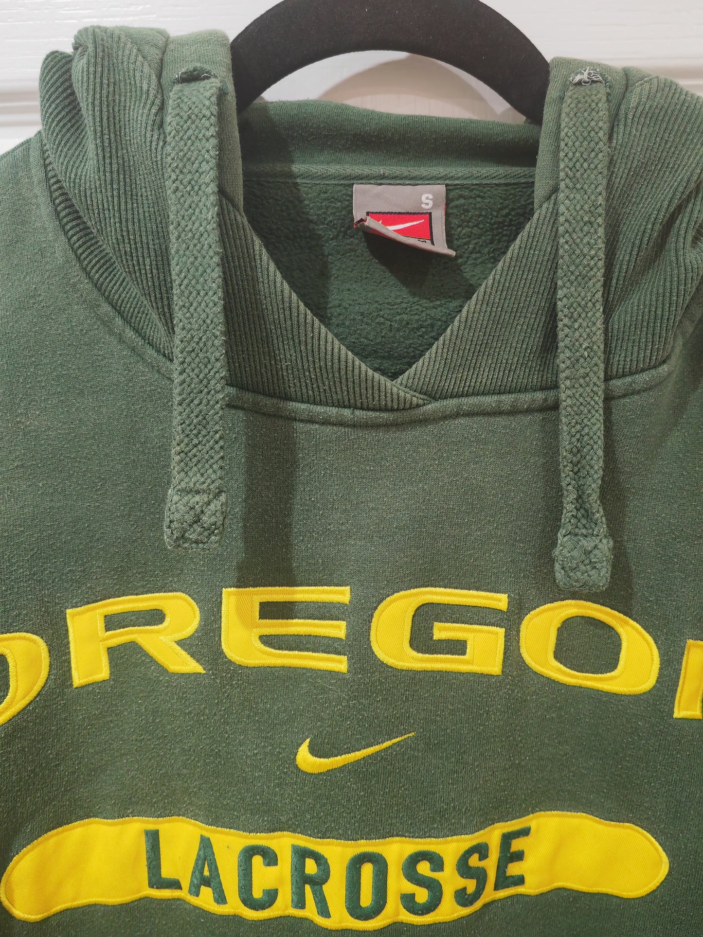 Nike Oregon Ducks NCAA Lacrosse Pullover Hoodie, Green, Size Small