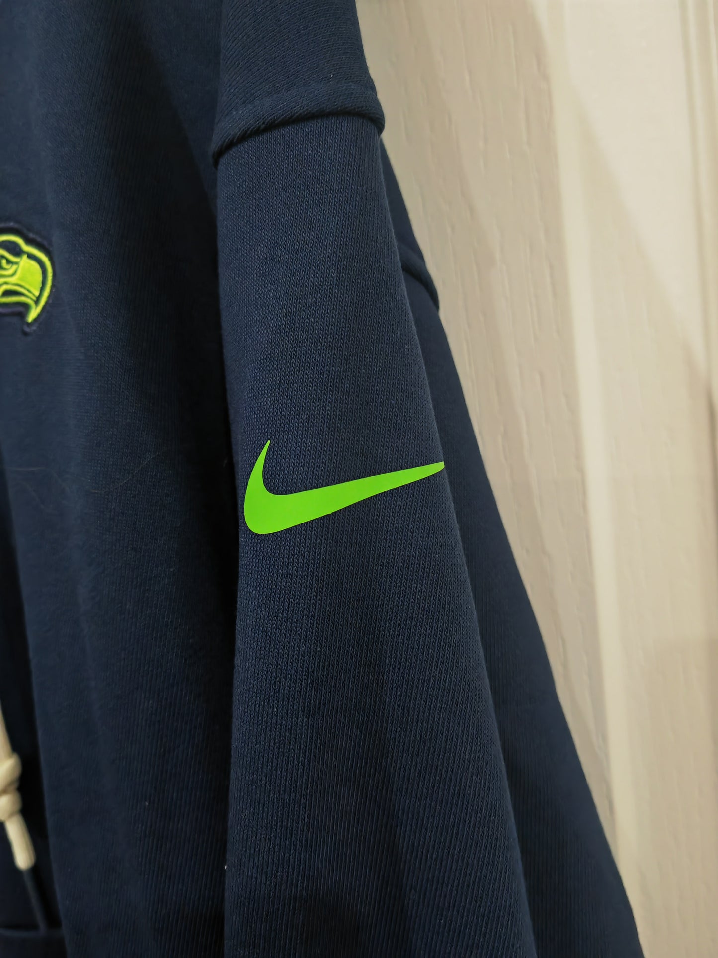 Nike Seattle Seahawks NFL Full Zip Hoodie, Navy Blue, Size Small