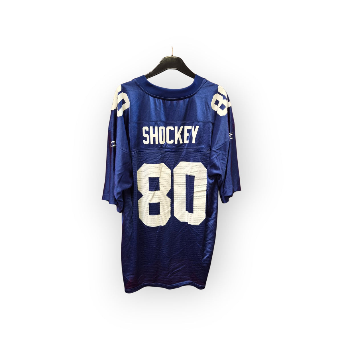 Reebok New York Giants NFL Jersey, #80 Shockey, Blue, Size XL