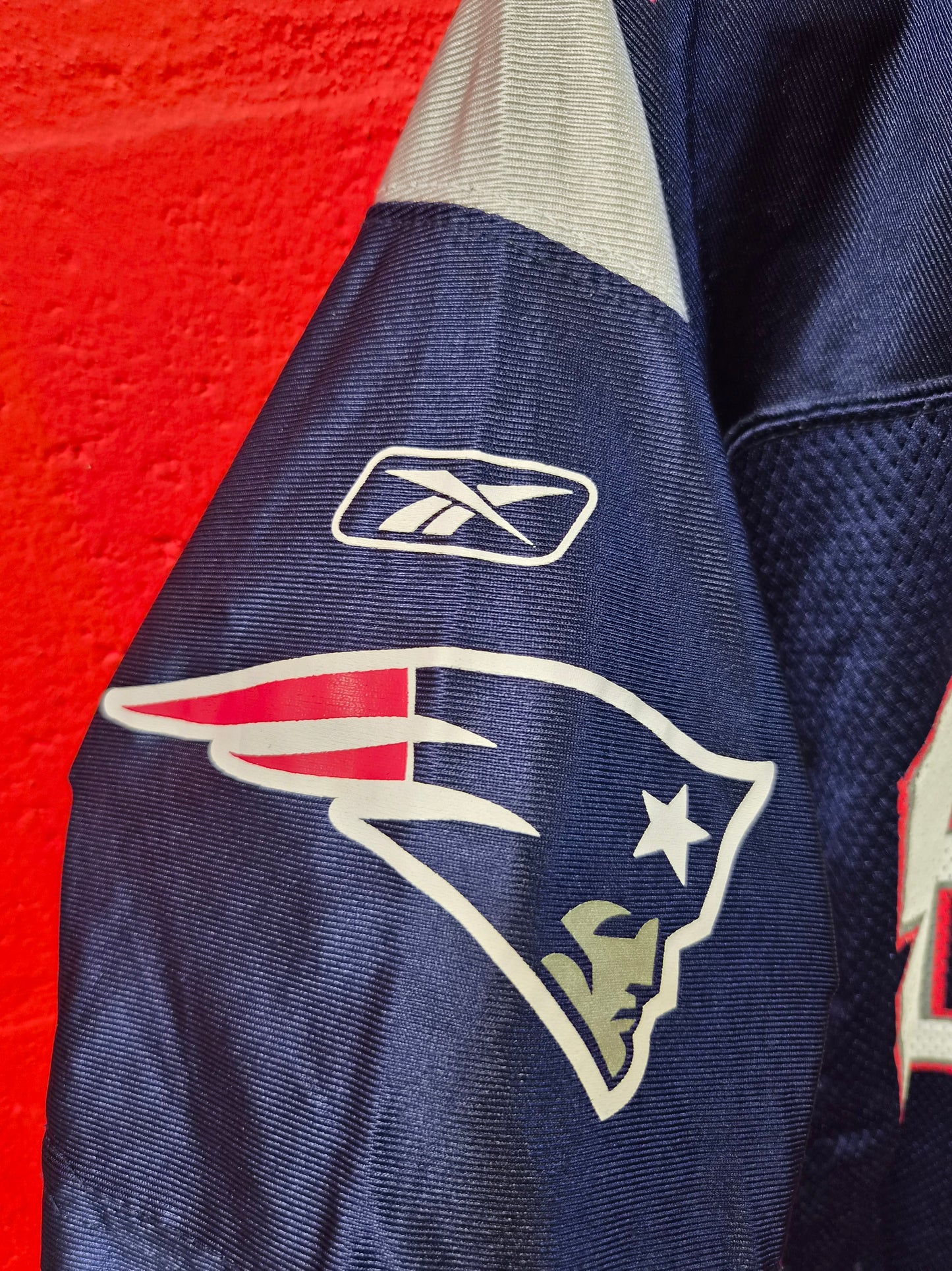 Youth Reebok New England Patriots NFL Jersey, #81 Moss, Navy Blue, Size YL