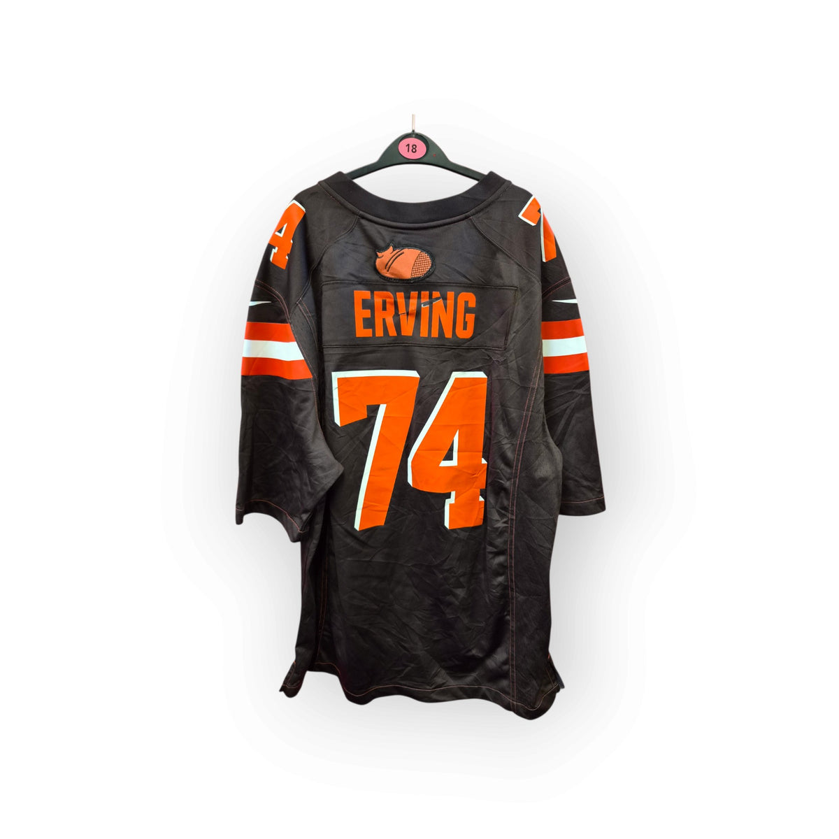 Nike Cleveland Browns NFL Jersey, #74 Erving, Brown, Size XL