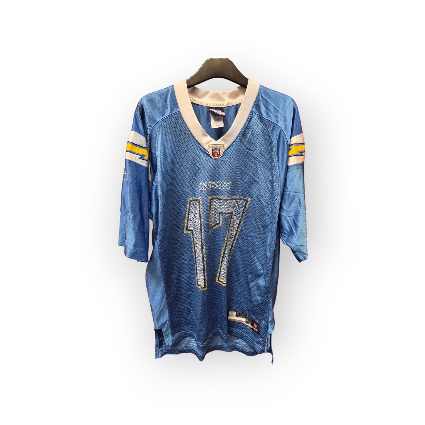 Reebok Los Angeles/San Diego Chargers NFL Jersey, #17 Rivers, Blue, Size Medium