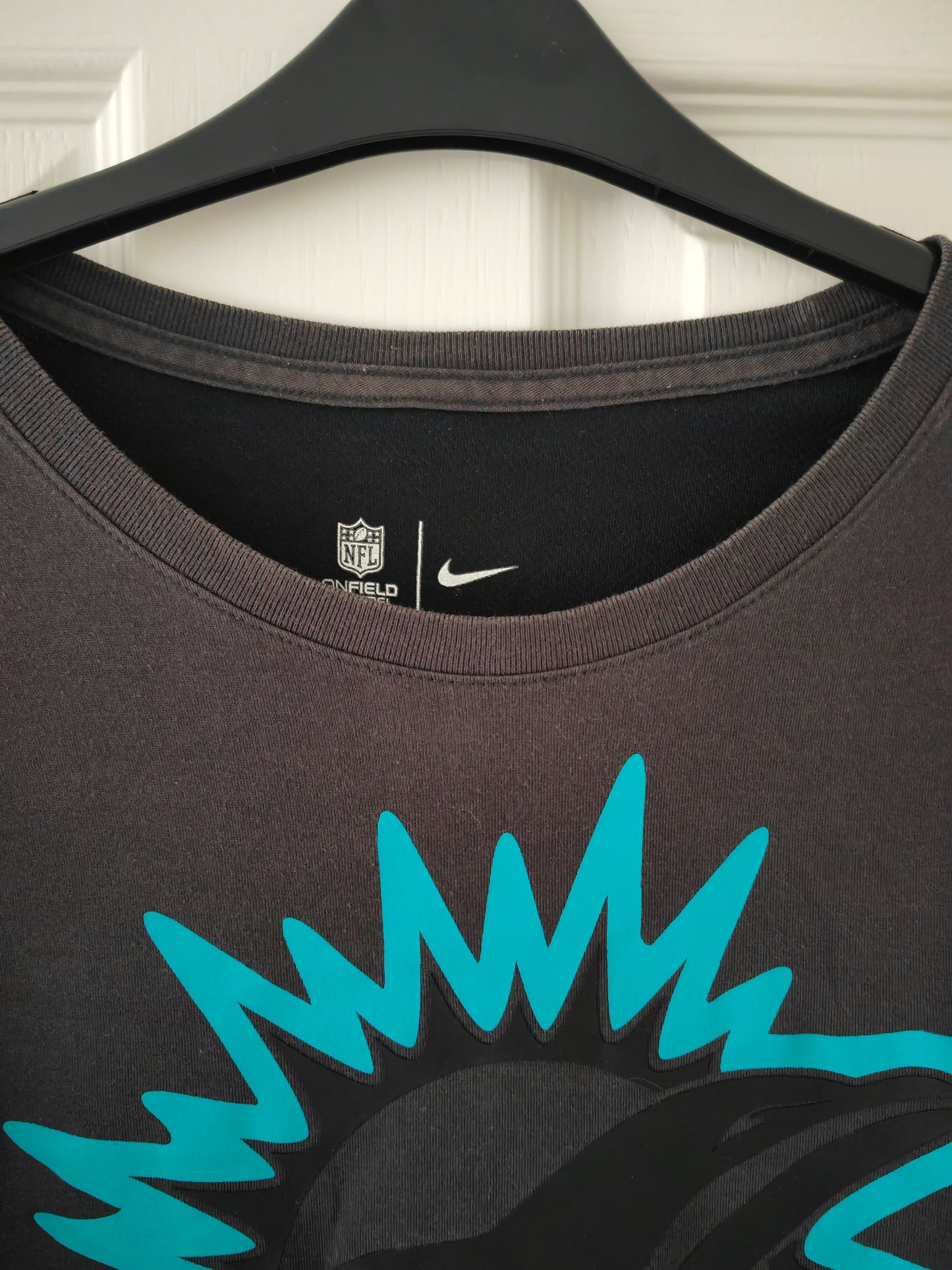 Nike Miami Dolphins NFL Short Sleeve T Shirt, Grey/Black, Size Medium