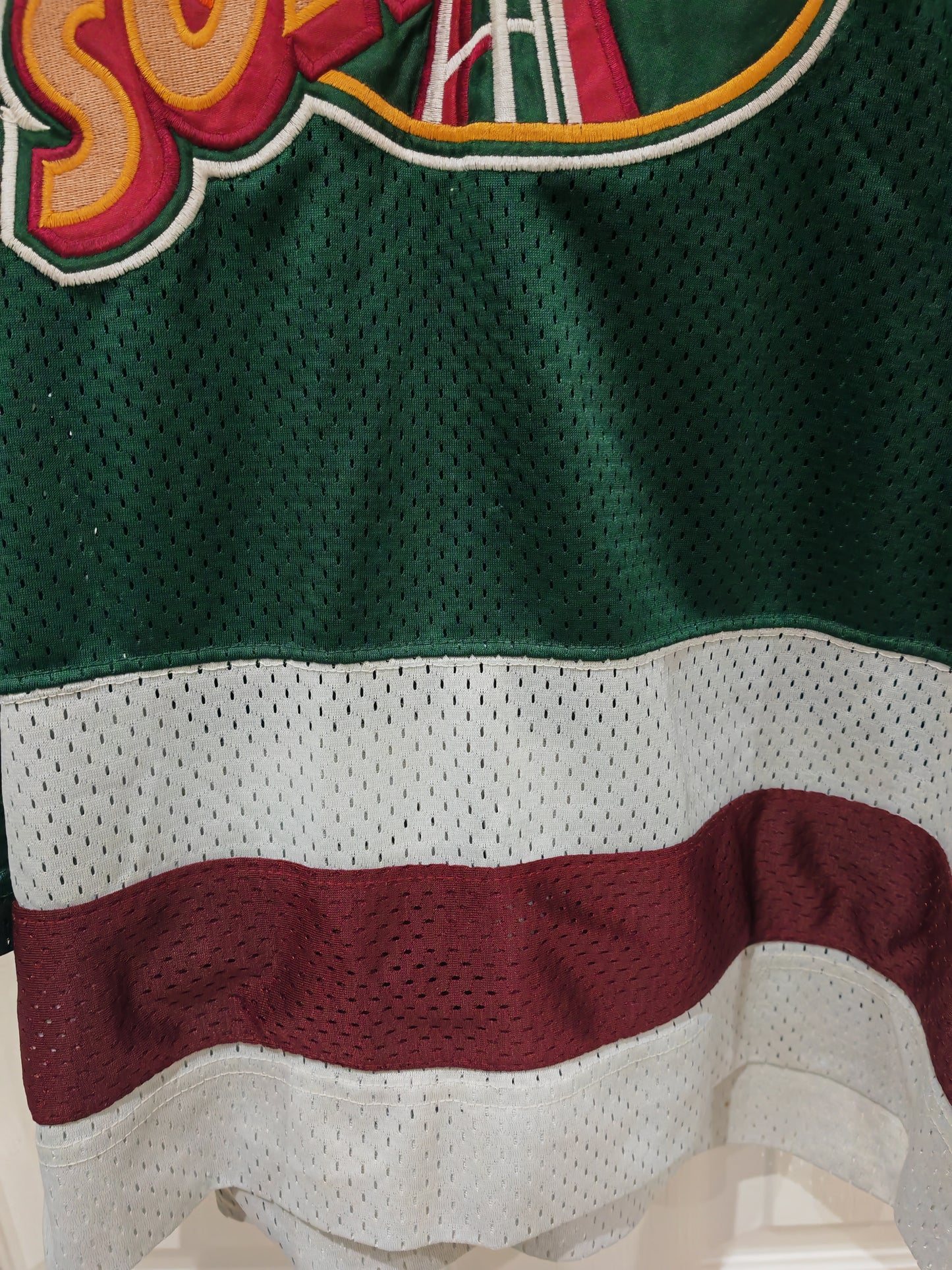 Starter Seattle Supersonics NBA Hockey Style Jersey, Green, Size Large