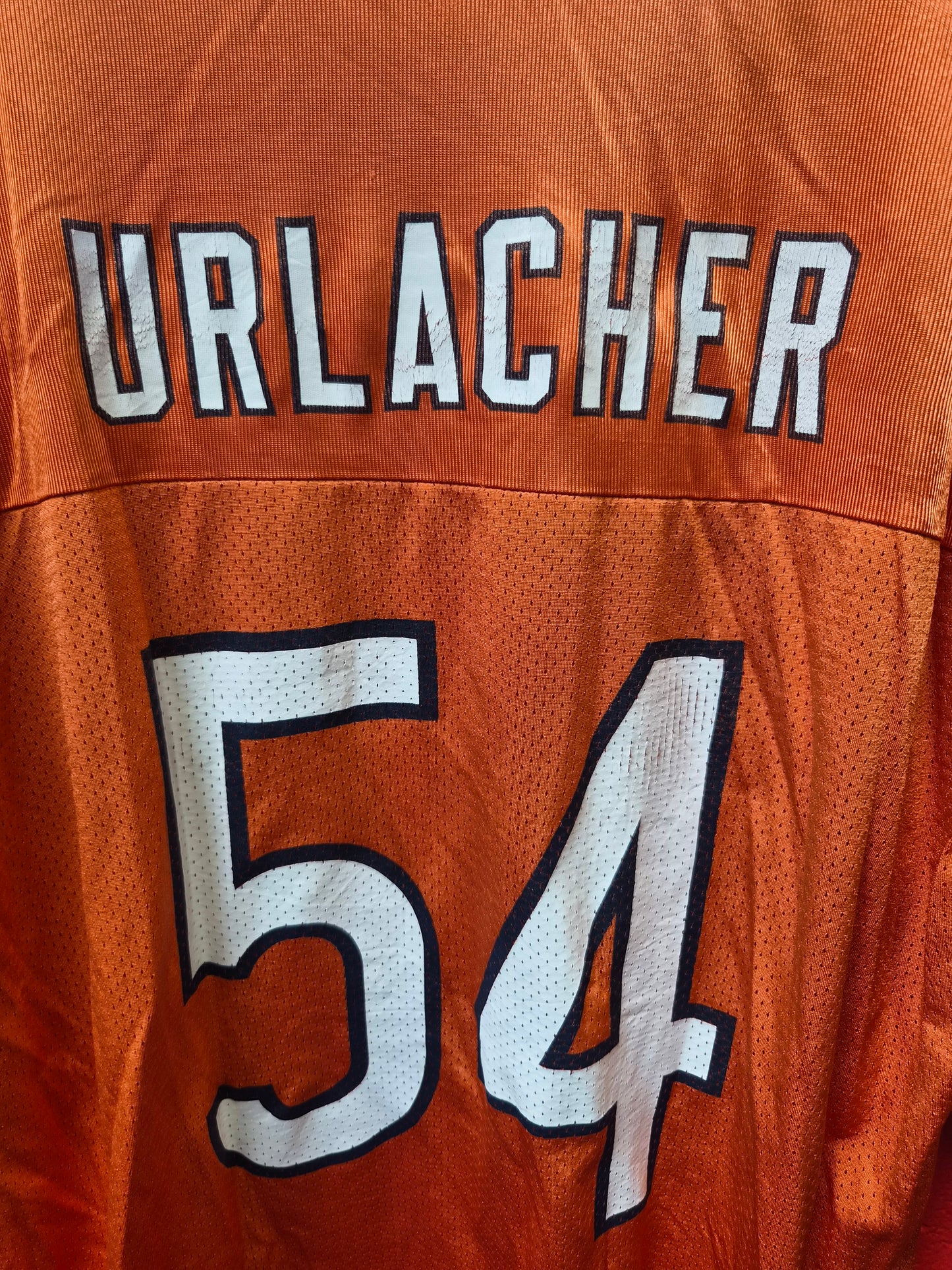 Reebok Chicago Bears NFL Jersey, #54 Urlacher, Orange, Size XXL
