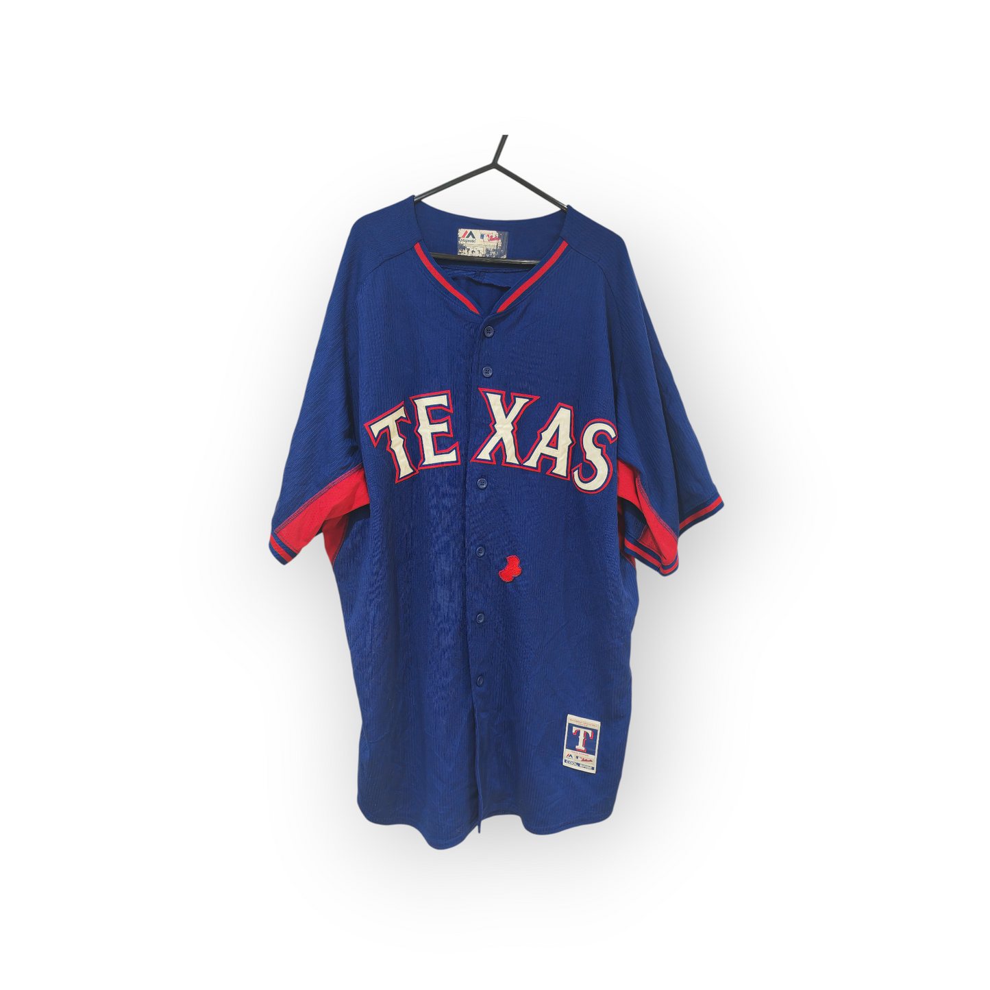 Majestic Texas Rangers MLB Baseball Jersey, Blue, Size 52/XL