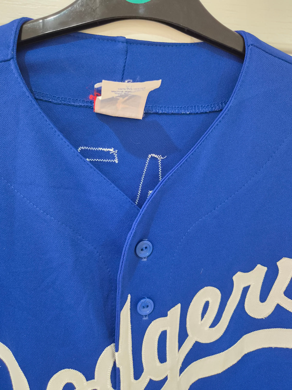 Majestic Los Angeles Dodgers MLB Baseball Jersey, #31 Piazza, Blue, Size XL