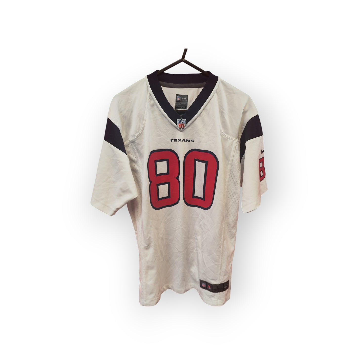 Youth Nike Houston Texans NFL Jersey, #80 A. Johnson. White, Size YL