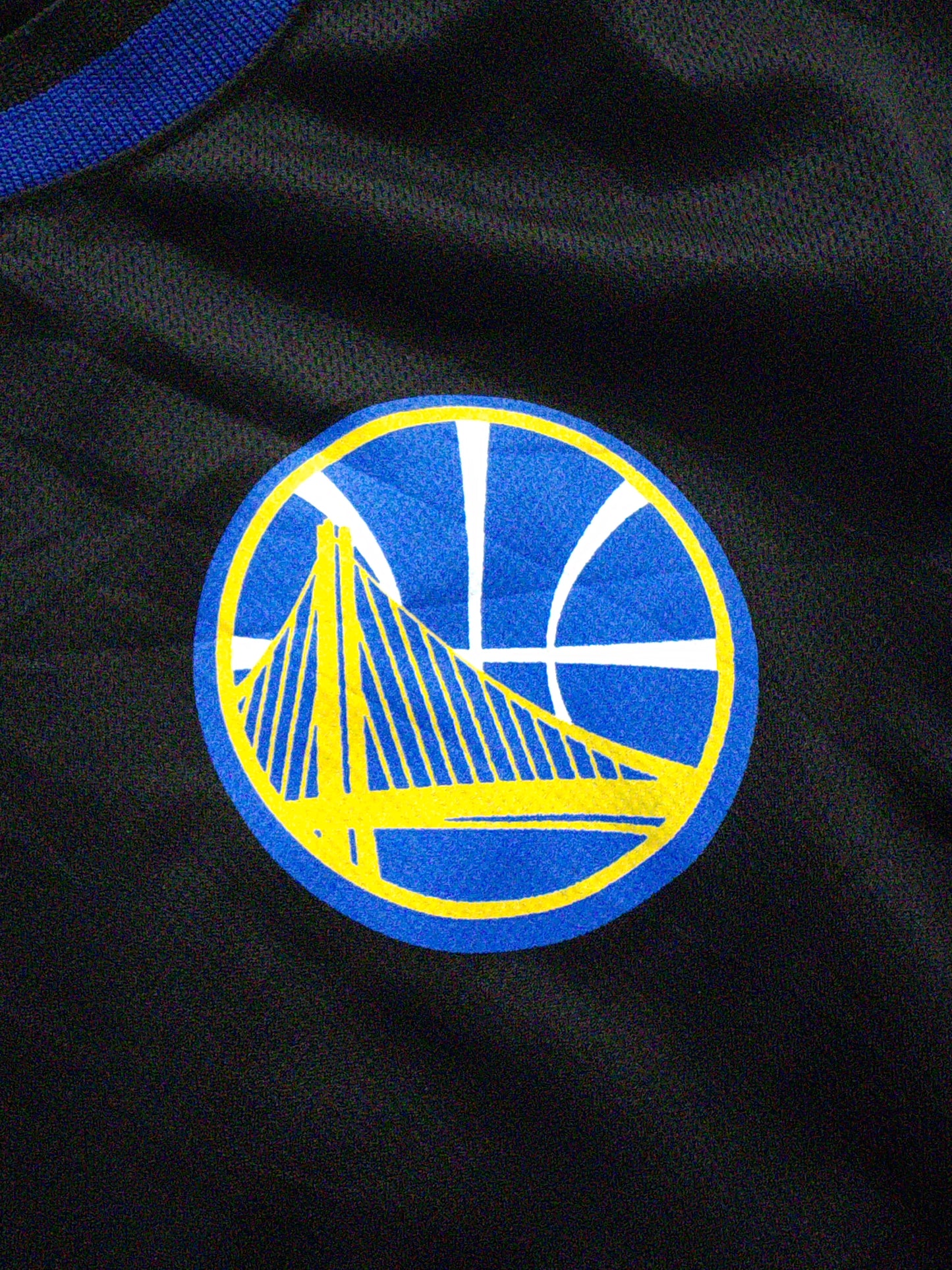 NBA Golden State Warriors Basketball Jersey, Black, Size Large