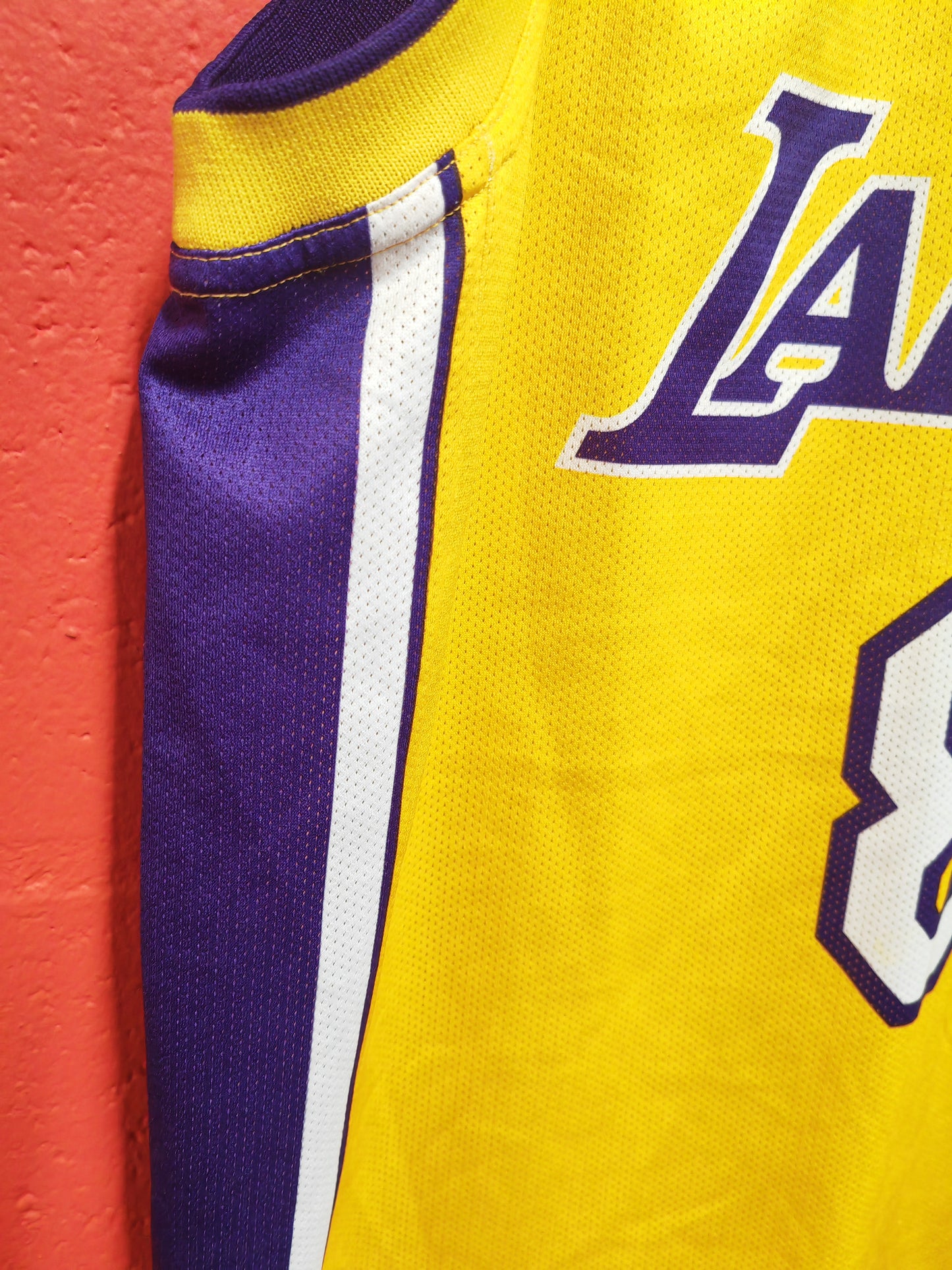 Champion Los Angeles Lakers NBA Jersey, #8 Bryant, Yellow, Size Large