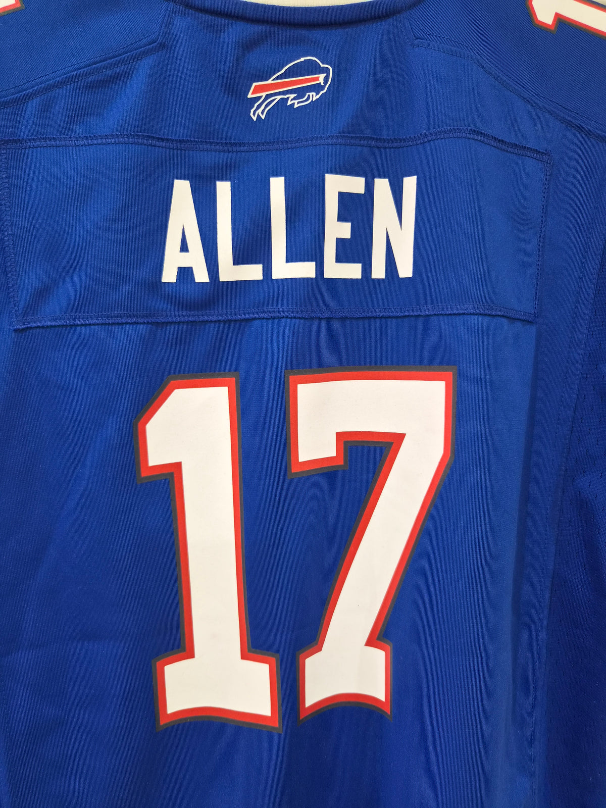 Youth Nike Buffalo Bills NFL Jersey, #17 Allen, Blue, Size YL