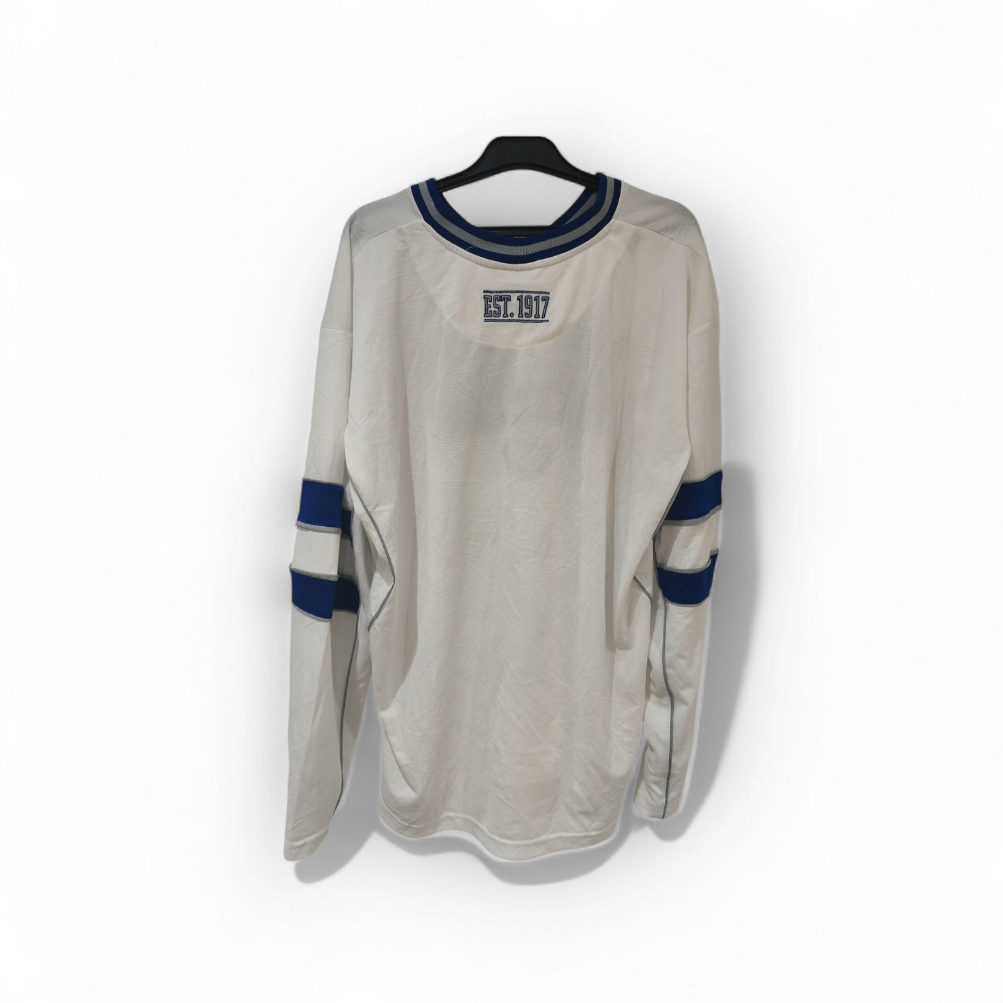 NHL Toronto Maple Leafs Long Sleeve Jersey Style T Shirt, White, Size Large