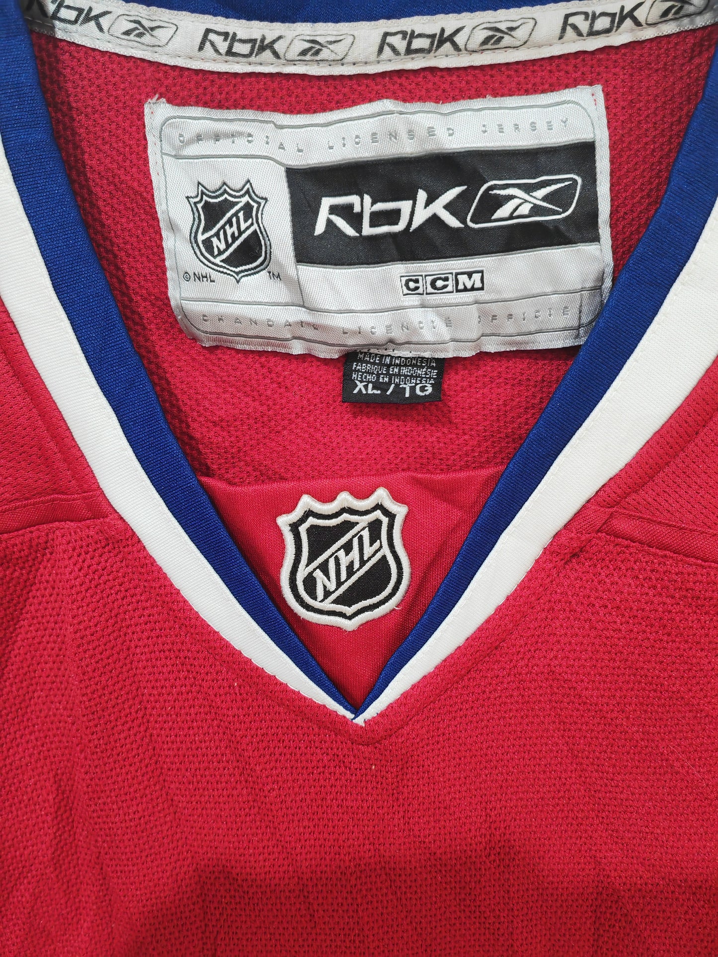 Reebok Montreal Canadiens NHL Hockey Jersey, Red, Size XL