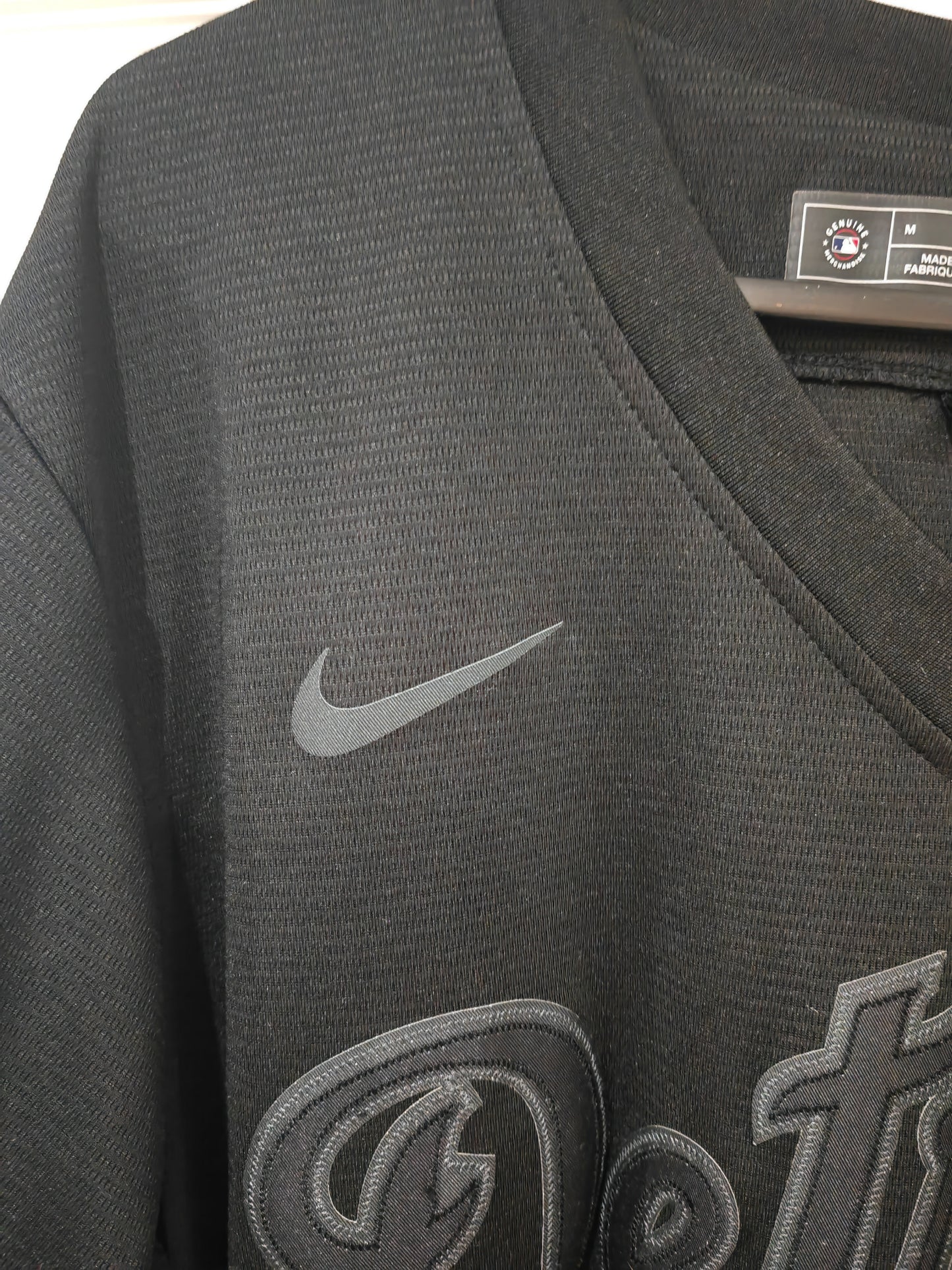 Nike Detroit Tigers MLB Pitch Black Jersey, Black, Size Medium